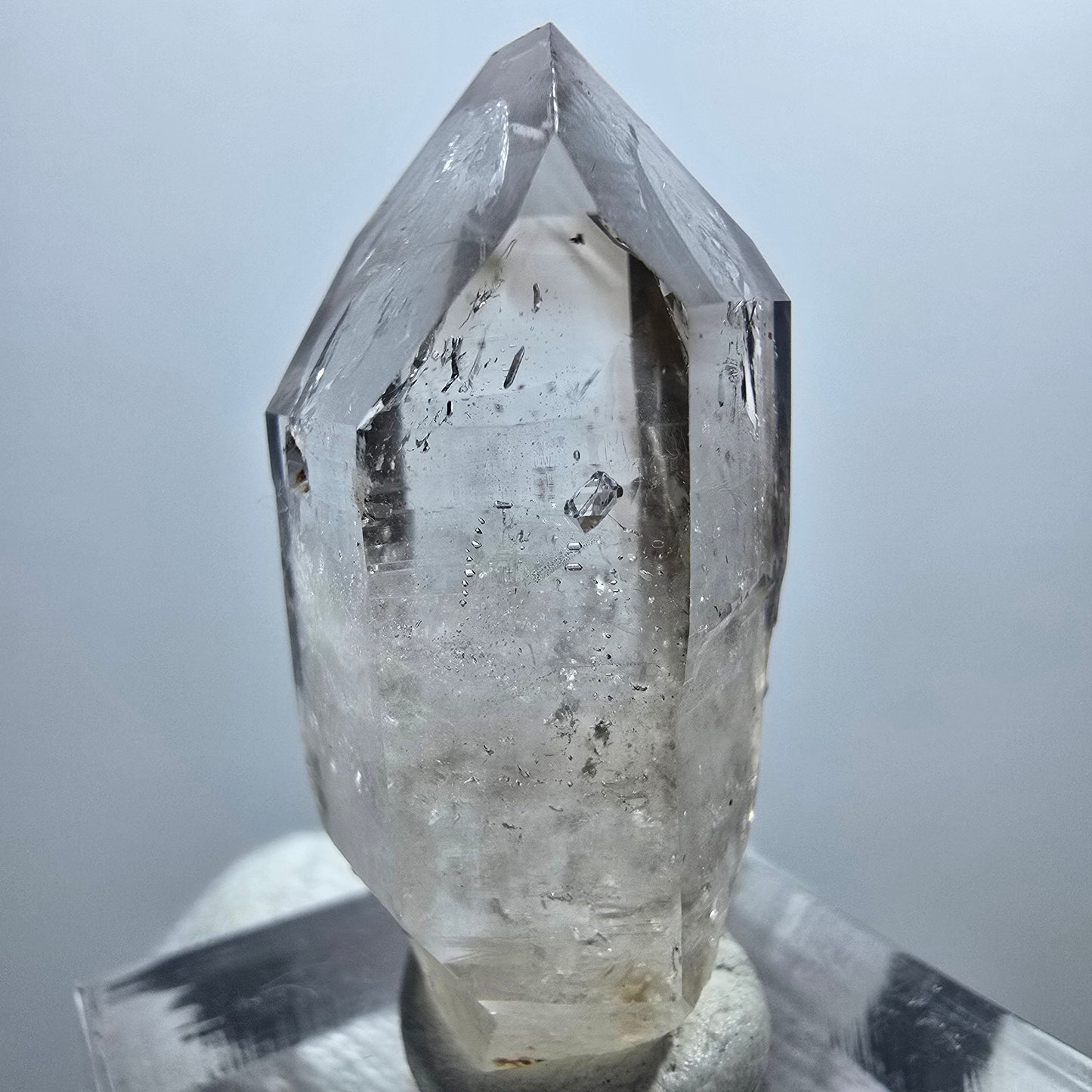 Enhydro Phantom Smoky Quartz Scepter, 1x Bubble Goboboseb, Namibia 36*17*16mm