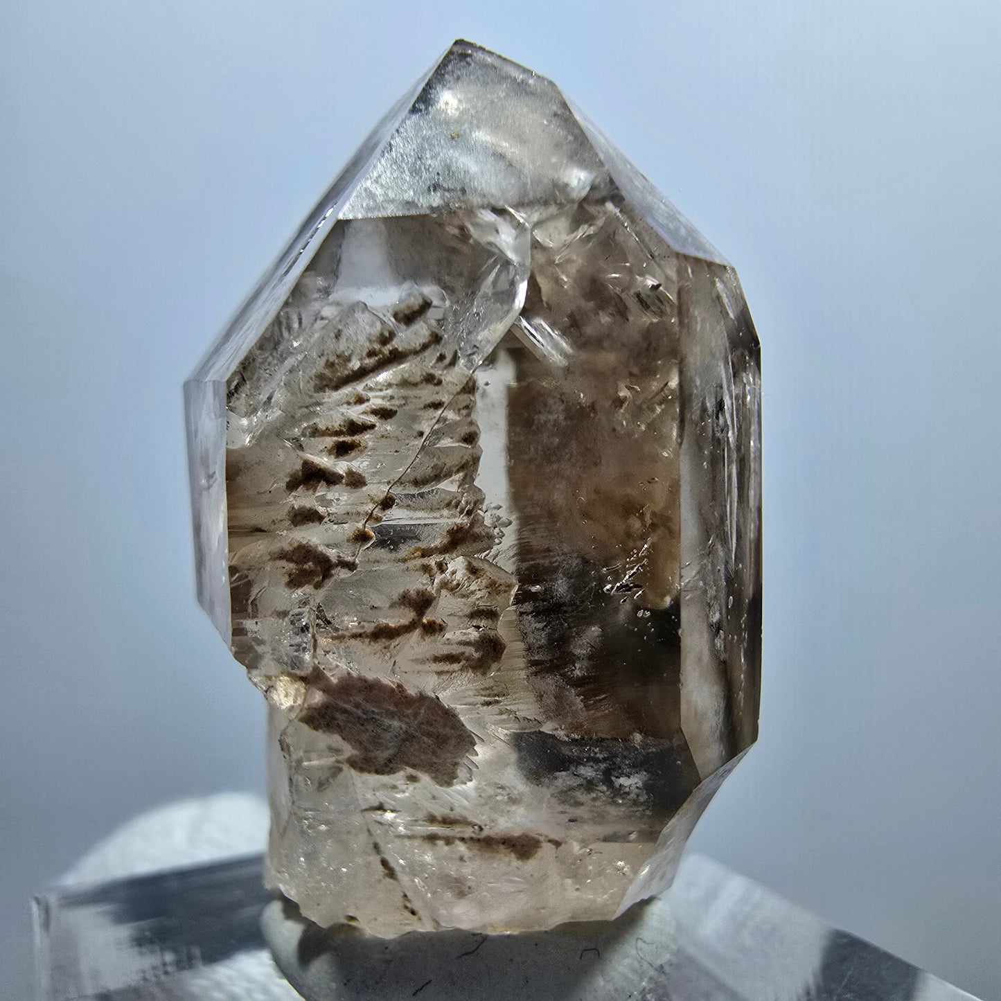 Enhydro Phantom Smoky Quartz Scepter, 1x Bubble Goboboseb, Namibia 31*23*16mm