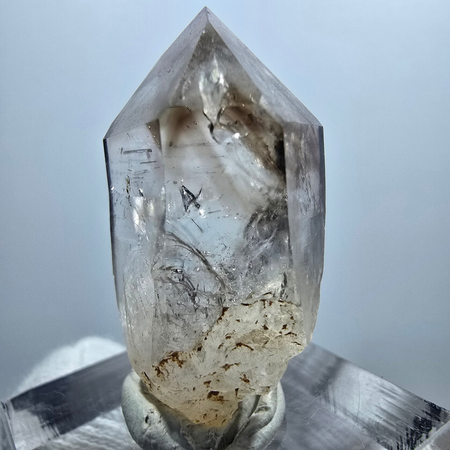 Enhydro Phantom Smoky Quartz Scepter, 2x Bubble Goboboseb, Namibia 34*18*16mm