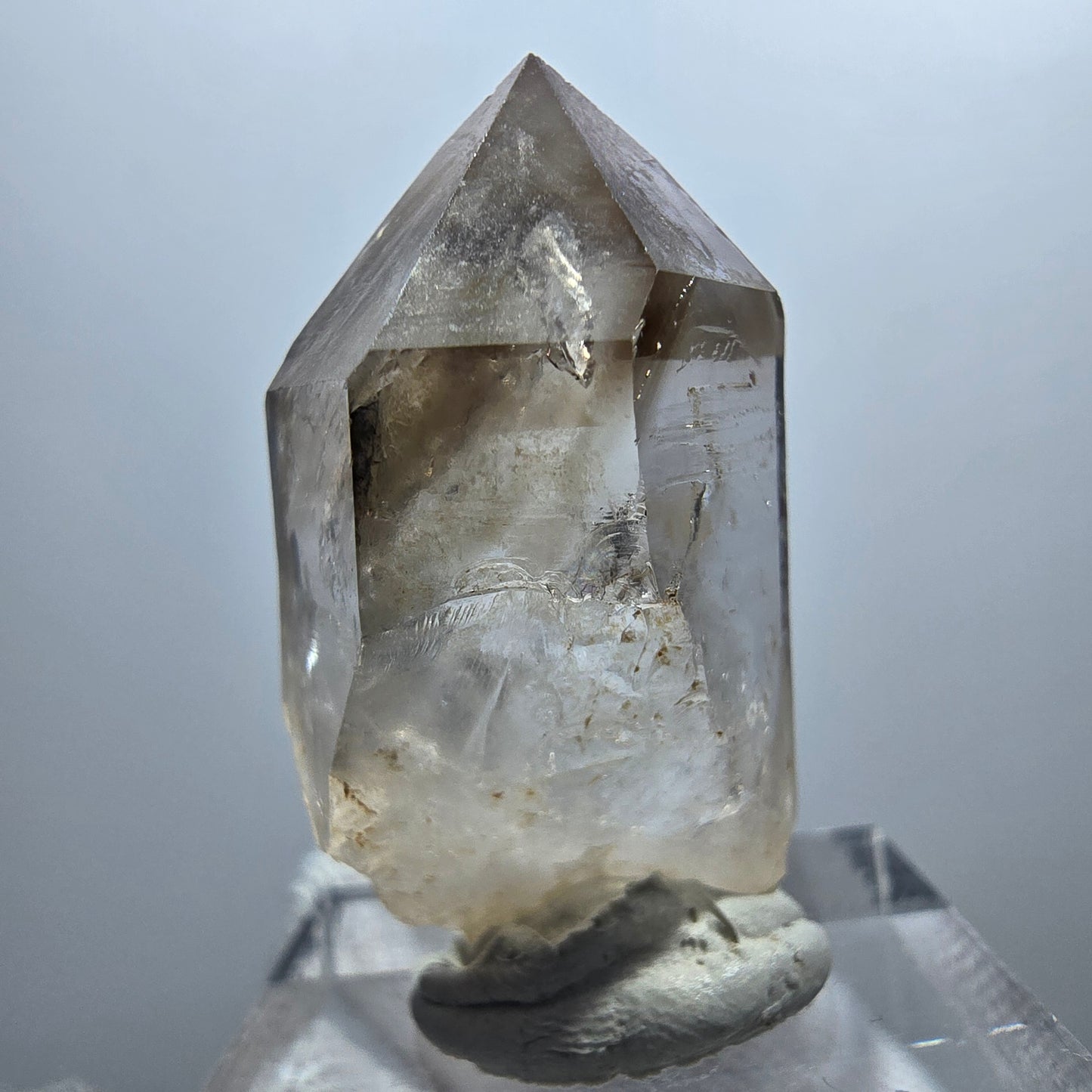 Enhydro Phantom Smoky Quartz Scepter, 2x Bubble Goboboseb, Namibia 34*18*16mm