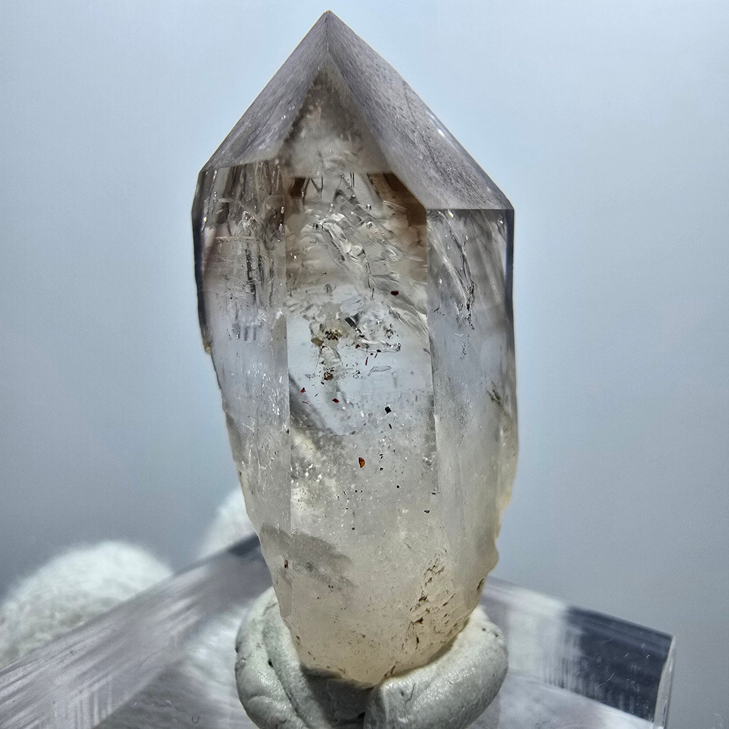 Enhydro Phantom Smoky Quartz Scepter, 2x Bubble Goboboseb, Namibia 34*18*16mm