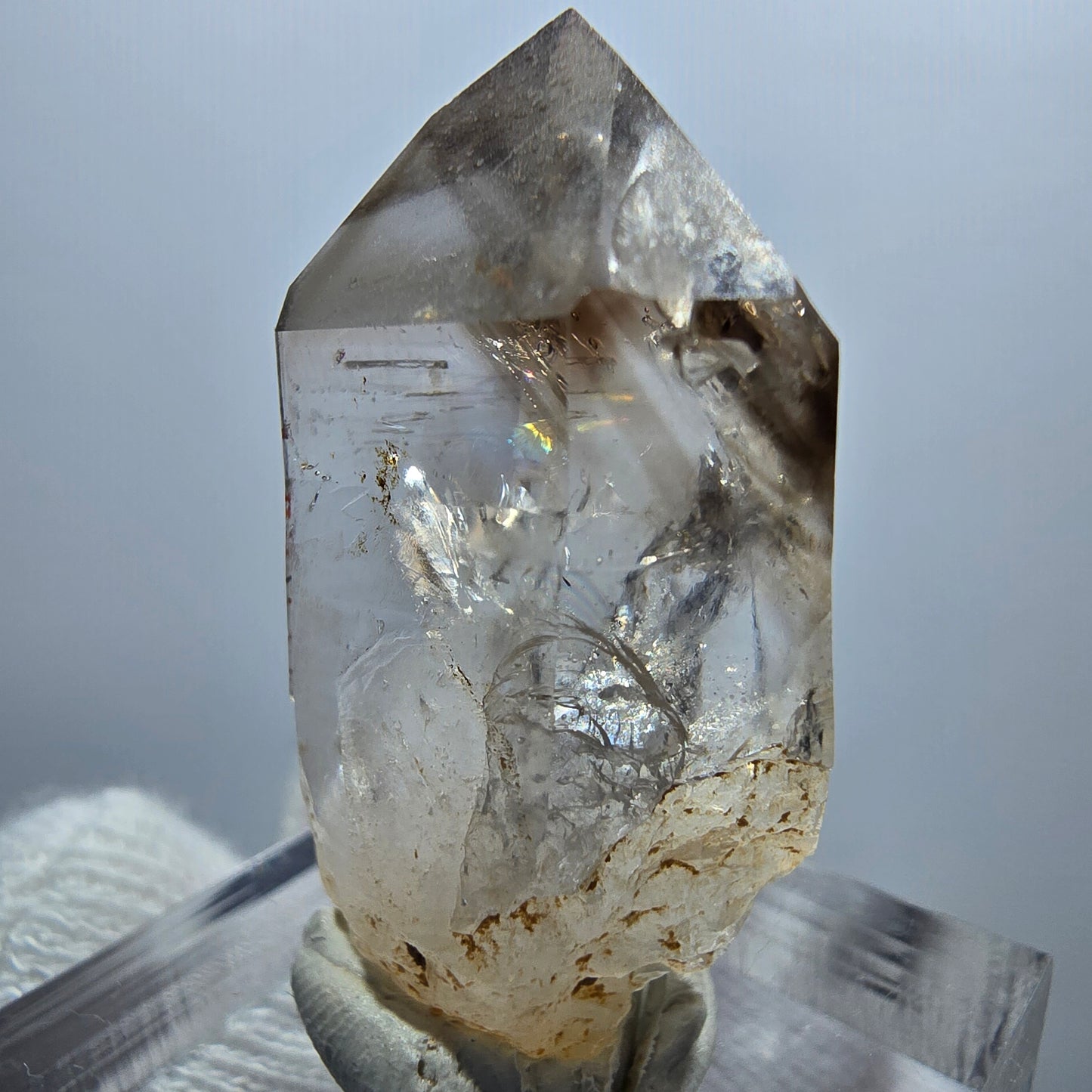 Enhydro Phantom Smoky Quartz Scepter, 2x Bubble Goboboseb, Namibia 34*18*16mm