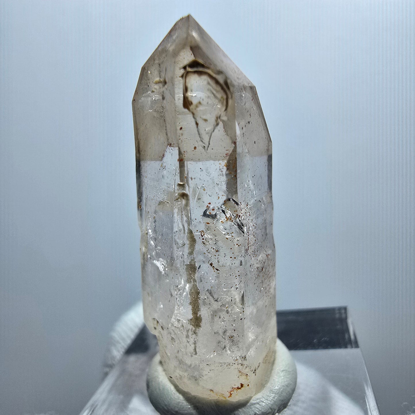Enhydro Phantom Smoky Quartz Scepter, 1x Bubble Goboboseb, Namibia 33*17*11mm