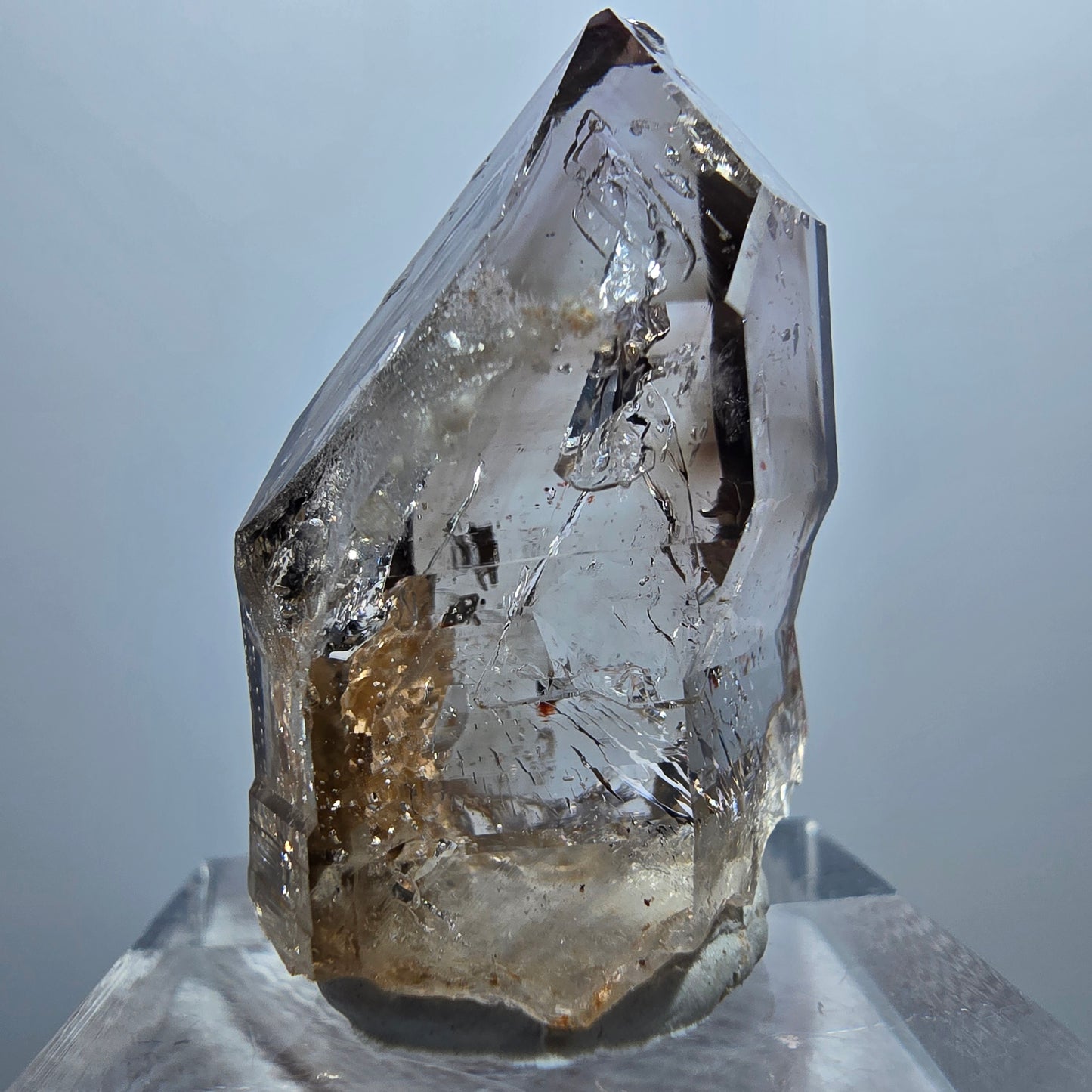 Enhydro Phantom Smoky Quartz Scepter, 3x Bubble Goboboseb, Namibia 33*19*14mm