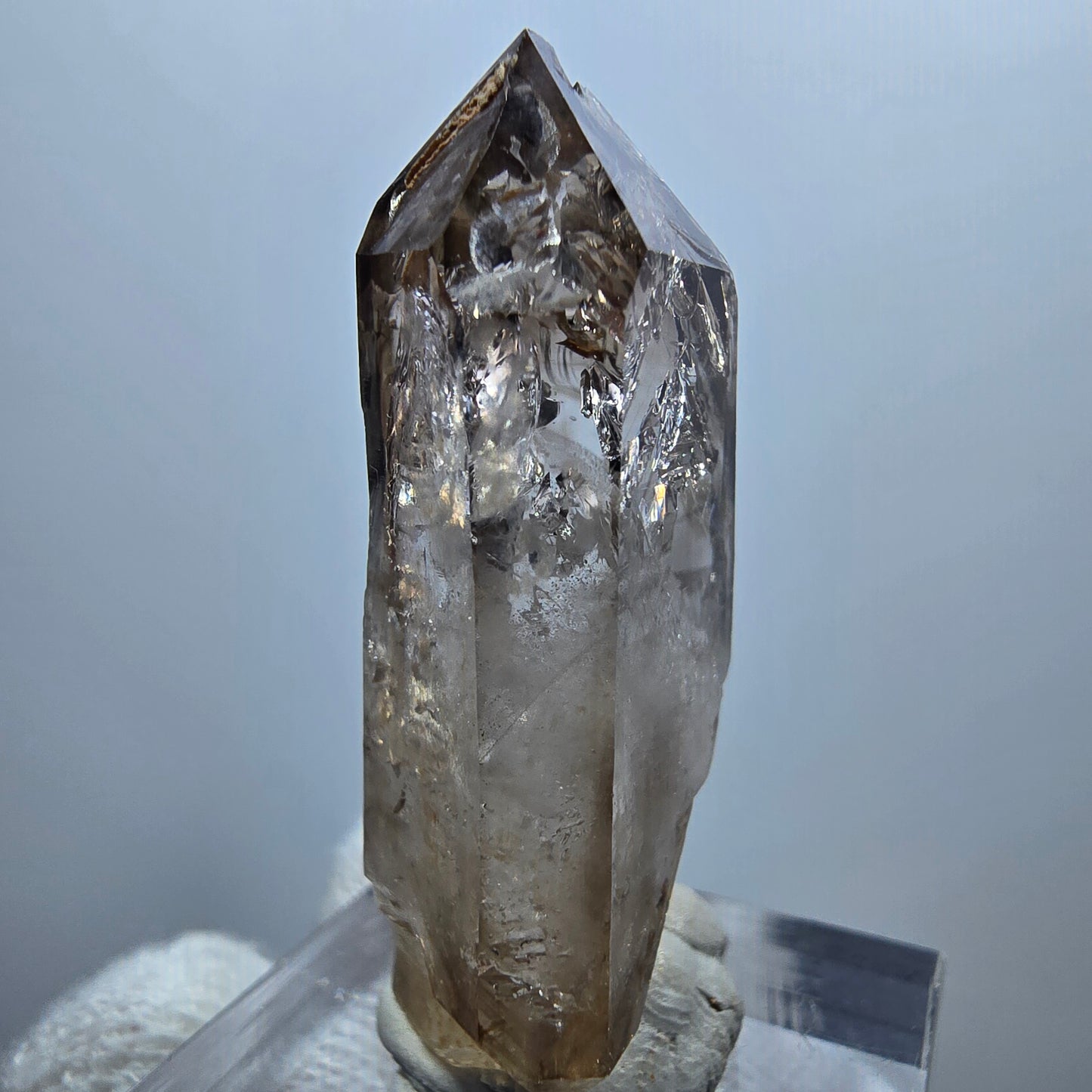 Enhydro Phantom Smoky Quartz Scepter, 2x Bubble Goboboseb, Namibia 40*18*11mm