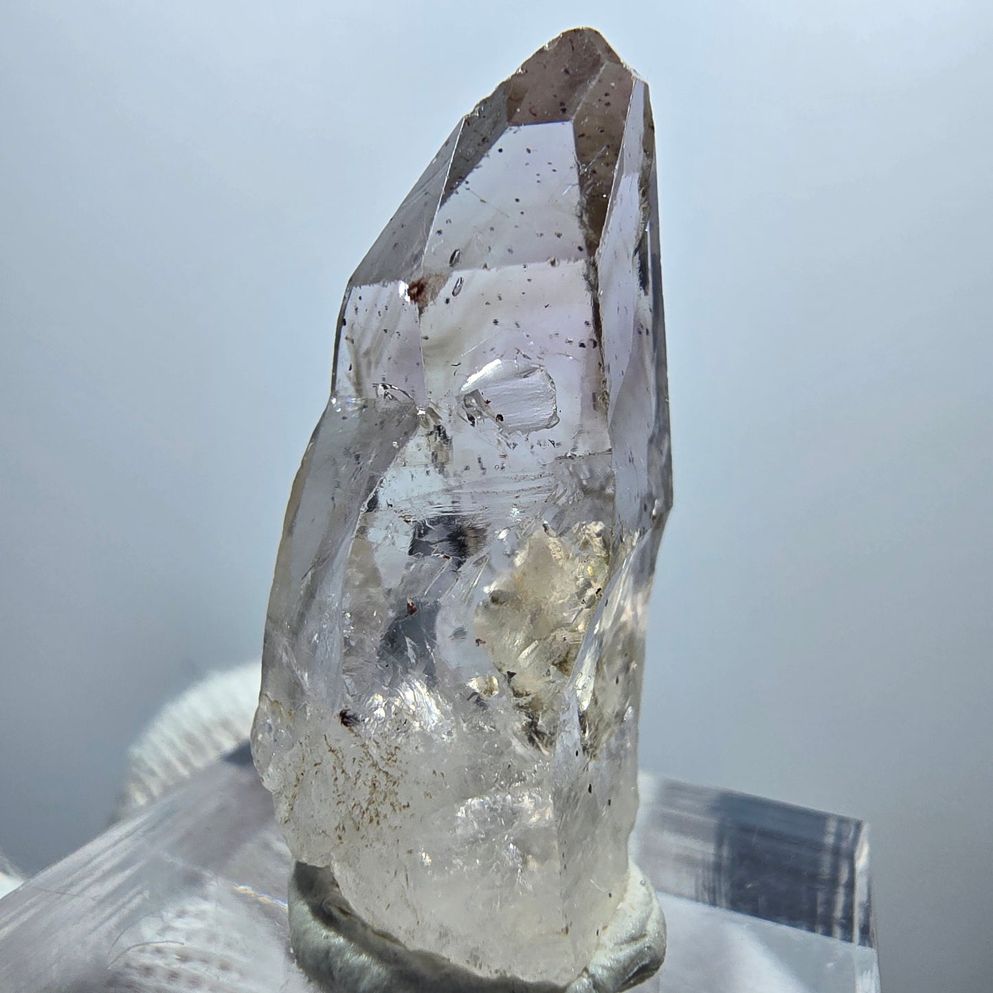 Enhydro Phantom Smoky Quartz Scepter, 1x Bubble Goboboseb, Namibia 31*13*13mm