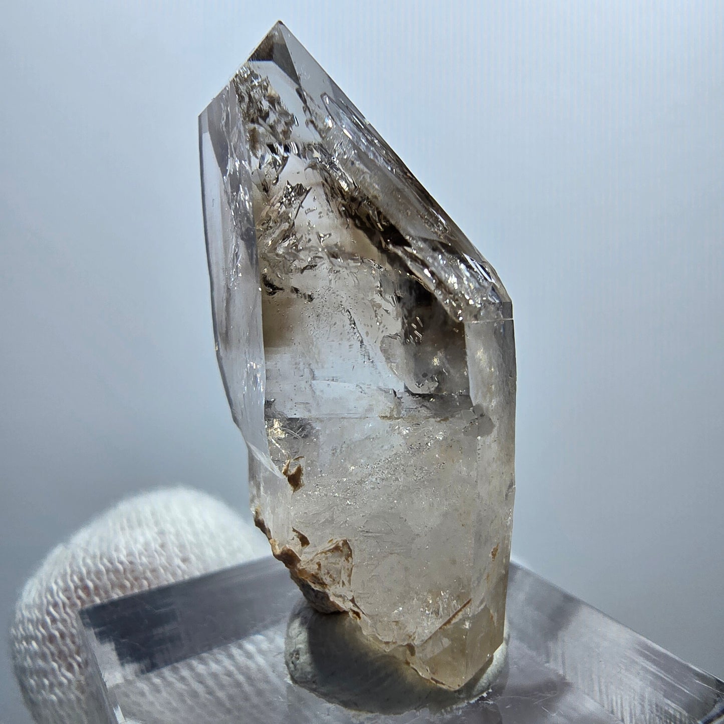 Enhydro Phantom Smoky Quartz Scepter, 1x Bubble Goboboseb, Namibia 36*18*12mm