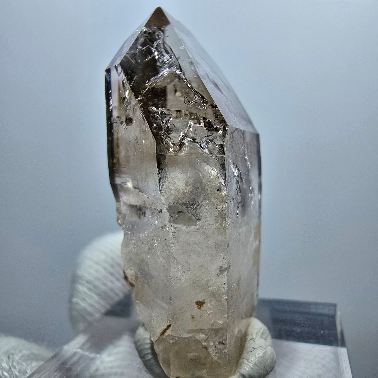 Enhydro Phantom Smoky Quartz Scepter, 1x Bubble Goboboseb, Namibia 36*18*12mm