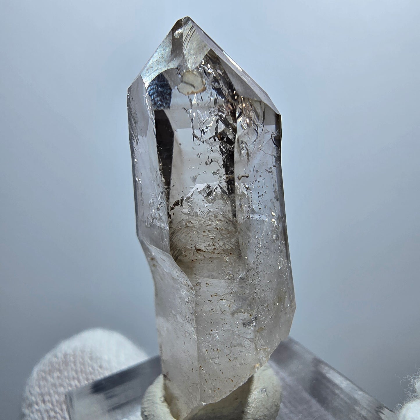 Enhydro Phantom Smoky Quartz Scepter, 1x Bubble Goboboseb, Namibia 40*17*11mm