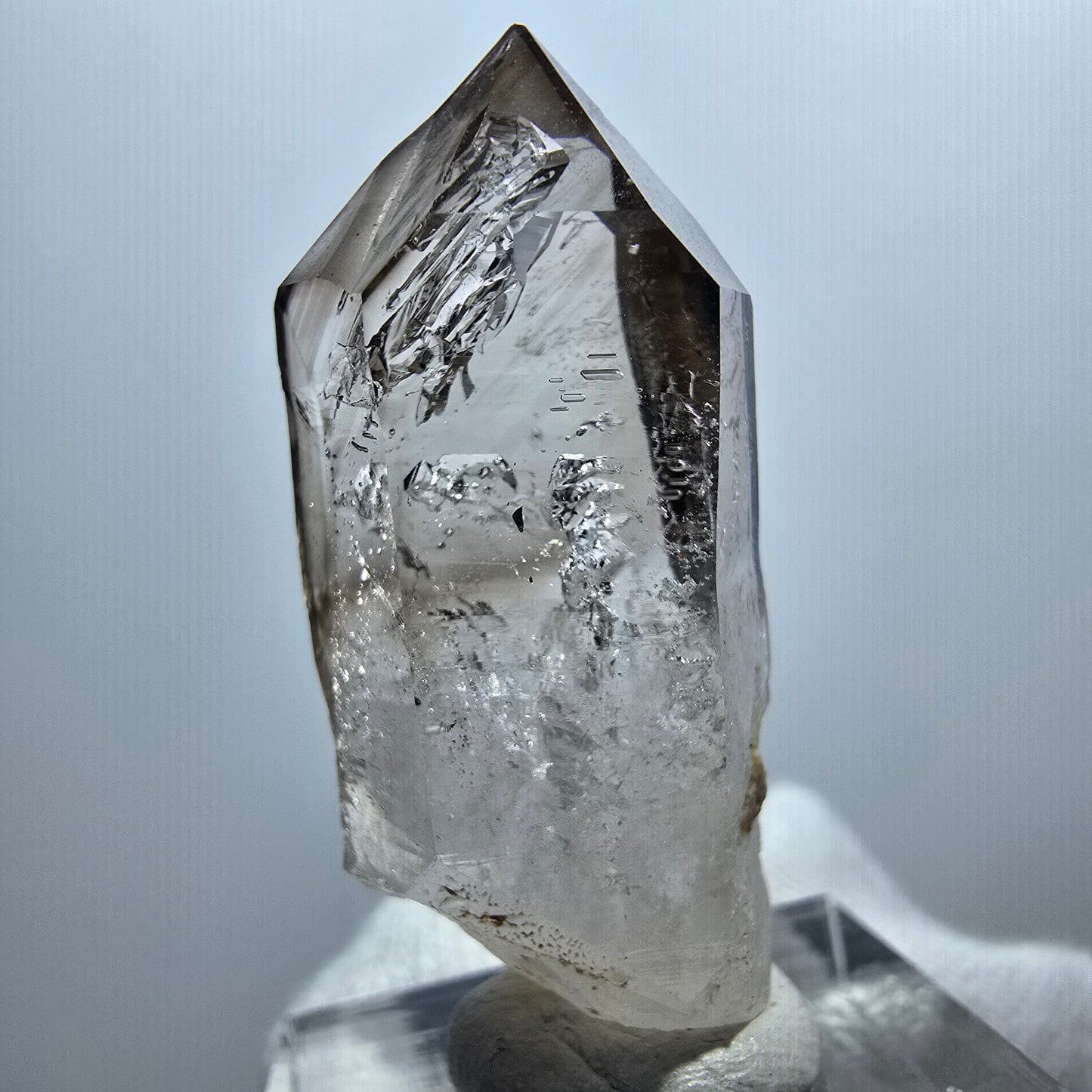 Enhydro Phantom Smoky Quartz Scepter, 1x Bubble Goboboseb, Namibia 40*17*11mm