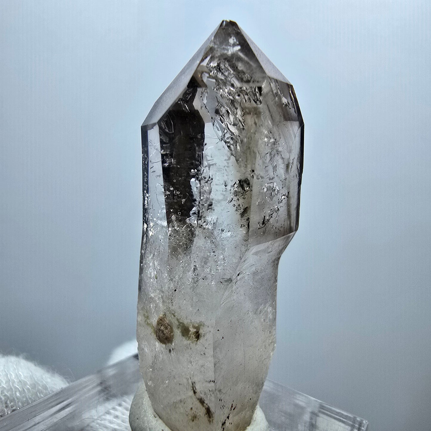 Enhydro Phantom Smoky Quartz Scepter, 1x Bubble Goboboseb, Namibia 40*17*11mm