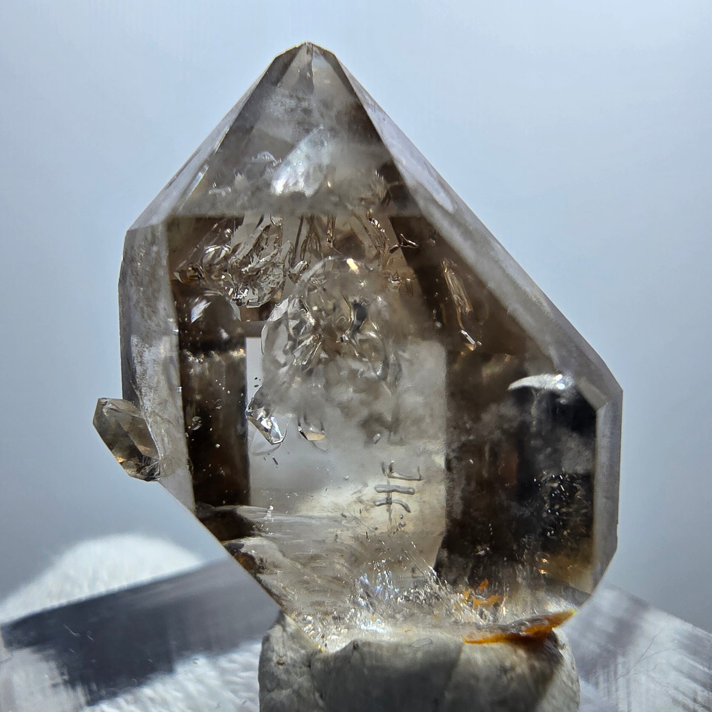 Enhydro Phantom Smoky Quartz Scepter, 1x Bubble Goboboseb, Namibia 24*18*17mm
