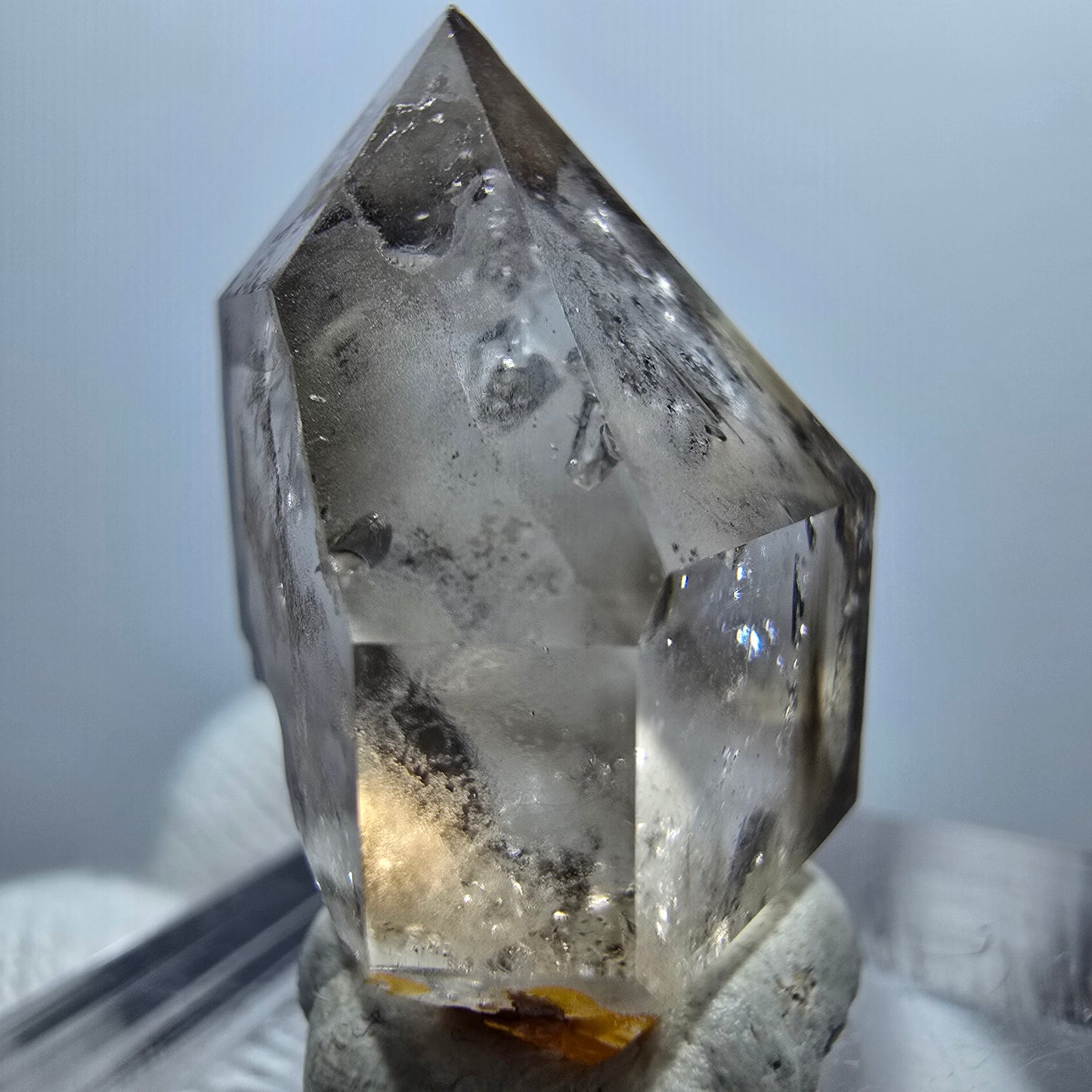 Enhydro Phantom Smoky Quartz Scepter, 1x Bubble Goboboseb, Namibia 24*18*17mm