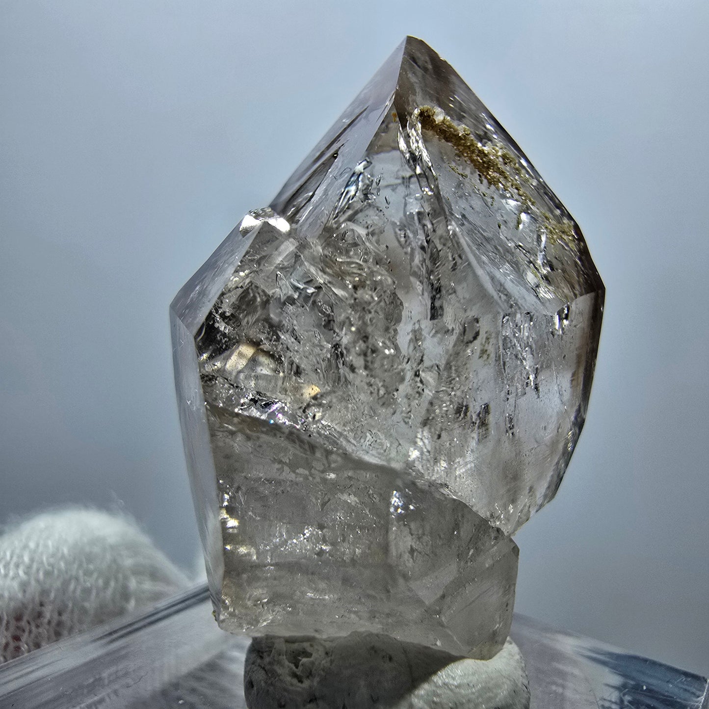 Enhydro Phantom Smoky Quartz Scepter, 1x Bubble Goboboseb, Namibia 31*22*17mm