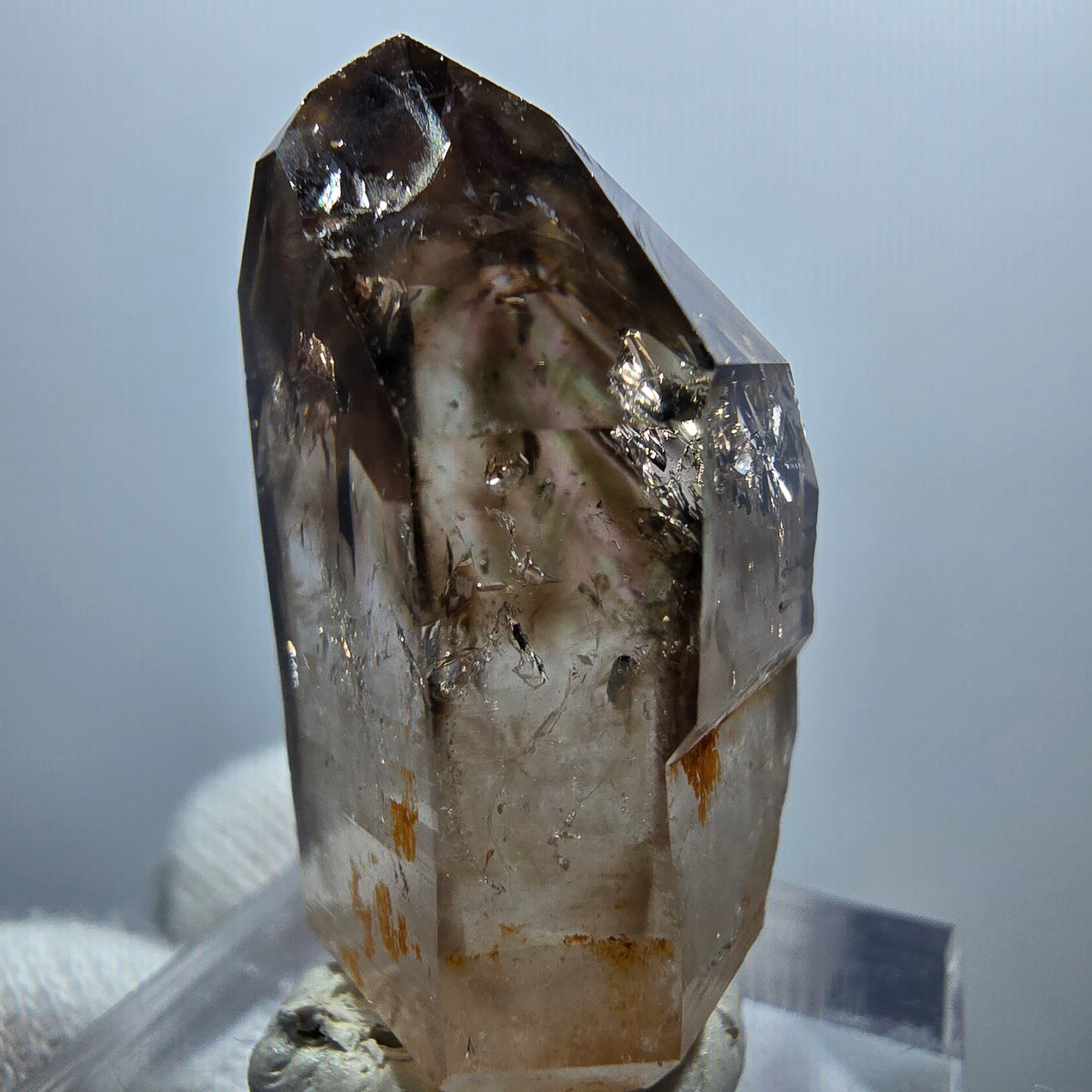 Enhydro Phantom Smoky Quartz Scepter, 2x Bubble Goboboseb, Namibia 33*19*17mm