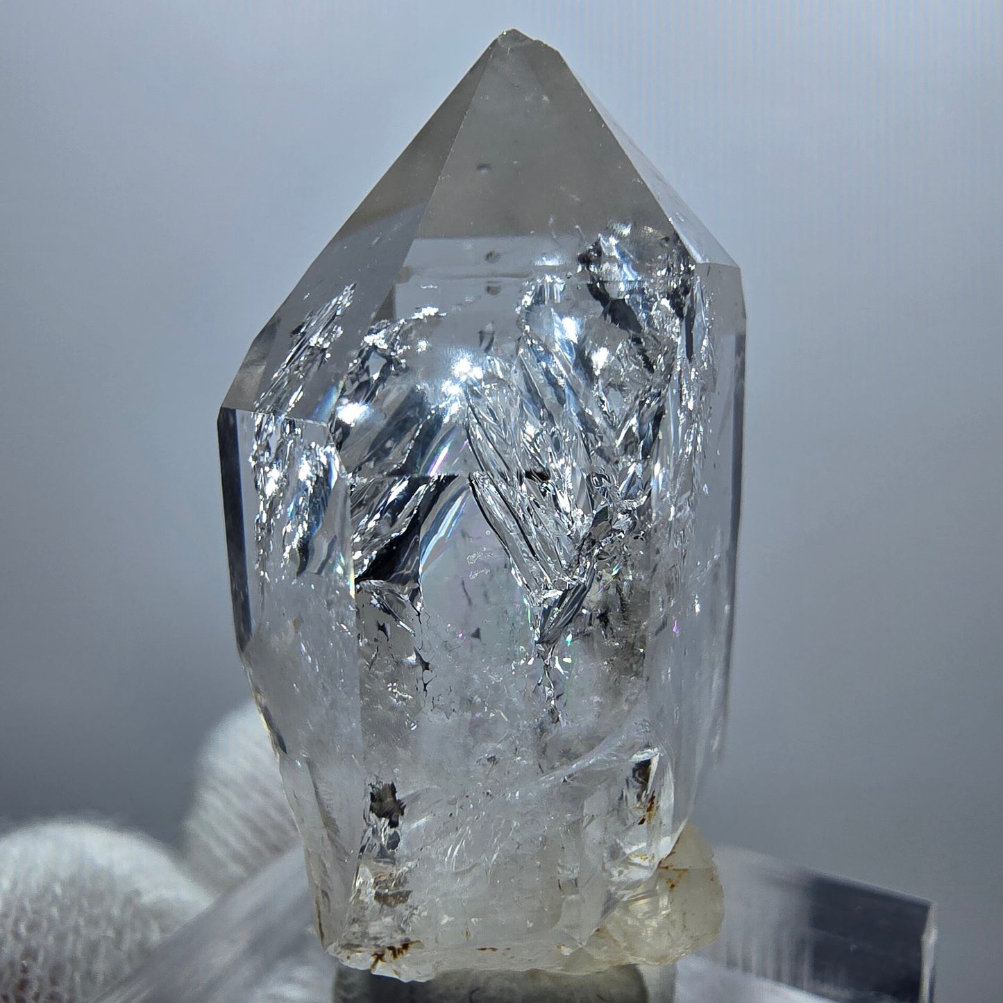 Enhydro Phantom Smoky Quartz Scepter, 1x Bubble Goboboseb, Namibia 35*20*15mm