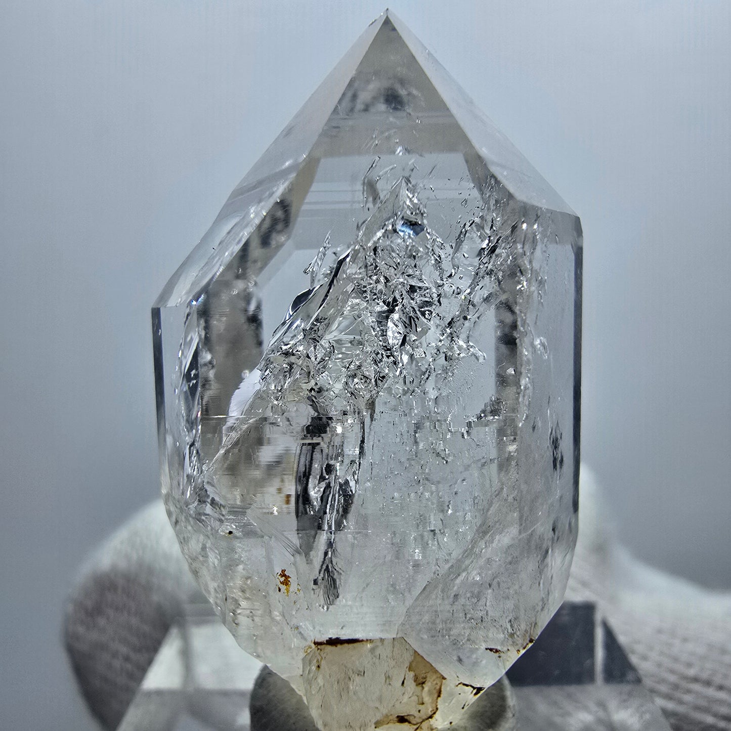 Enhydro Phantom Smoky Quartz Scepter, 1x Bubble Goboboseb, Namibia 35*20*15mm