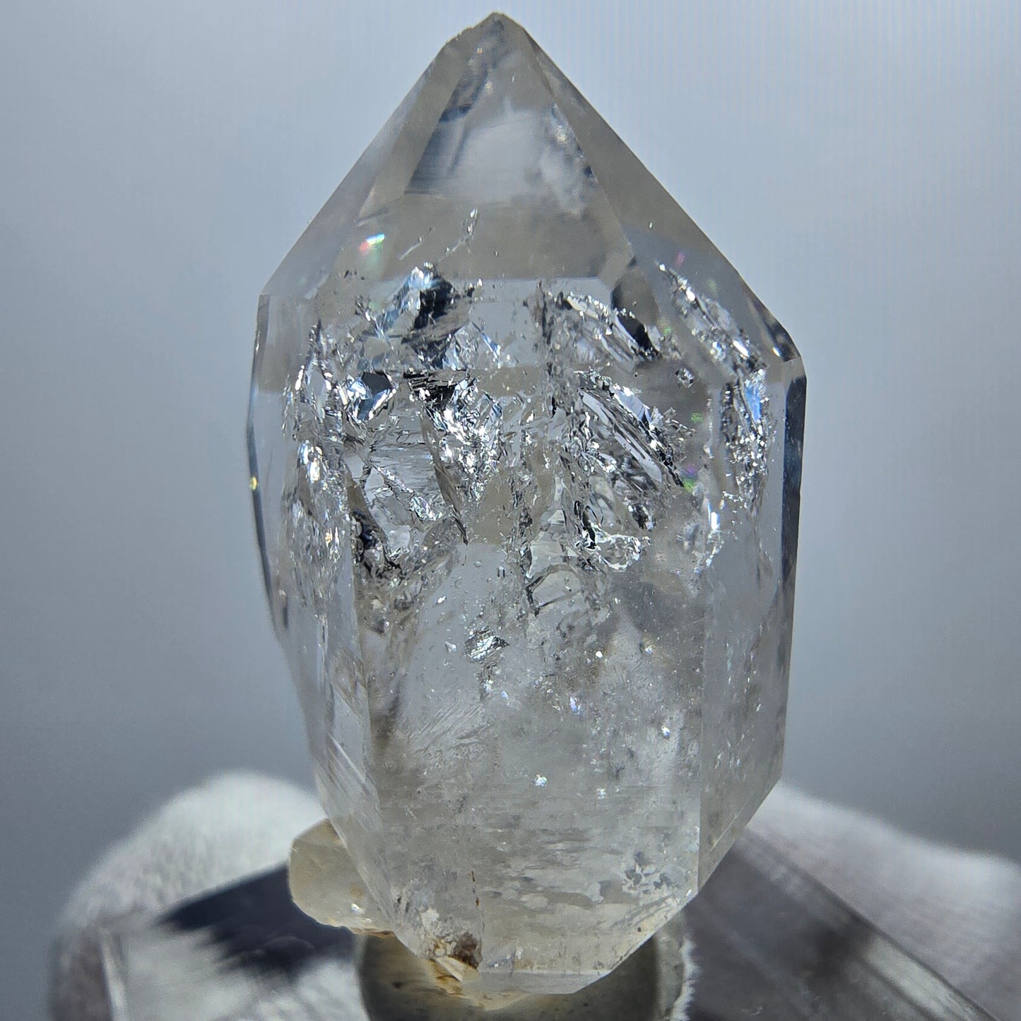 Enhydro Phantom Smoky Quartz Scepter, 1x Bubble Goboboseb, Namibia 35*20*15mm