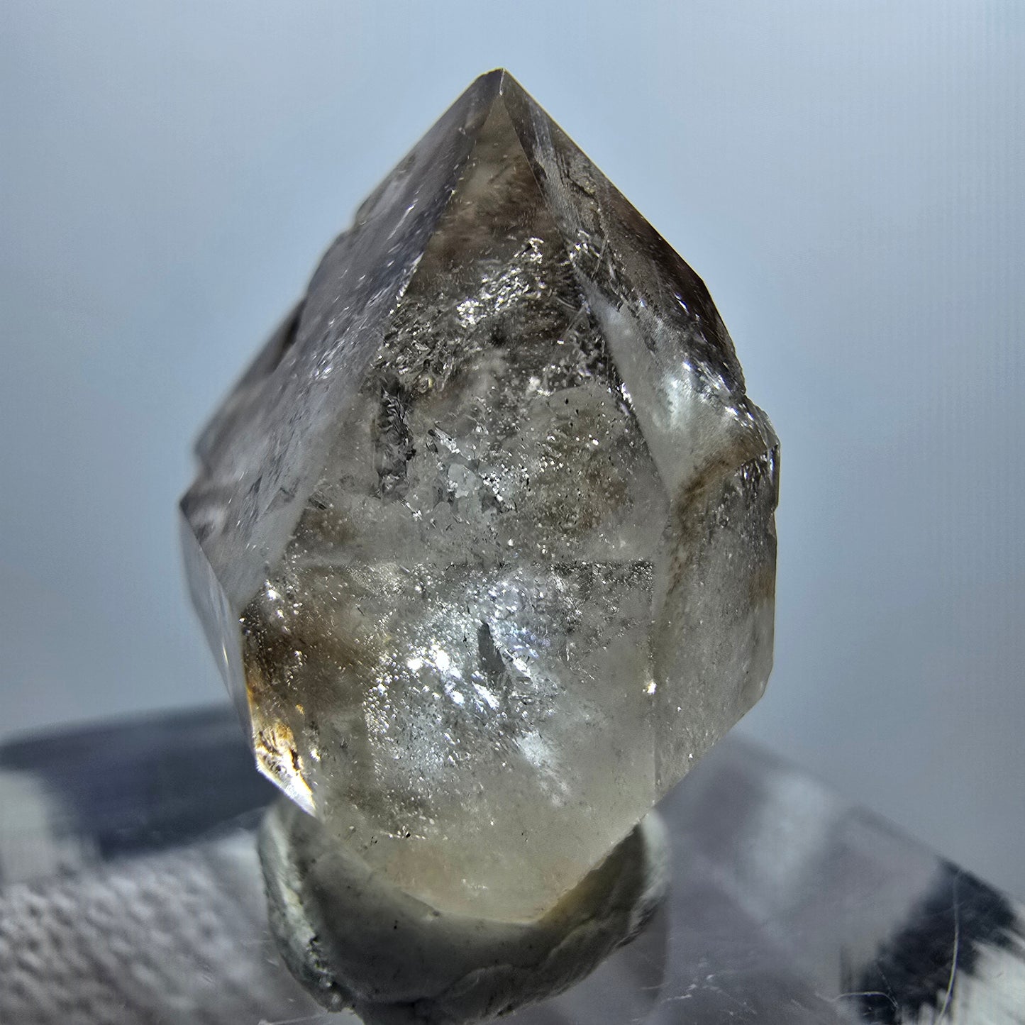 Enhydro Phantom Smoky Quartz Scepter, 1x Bubble Goboboseb, Namibia 17*17*11mm