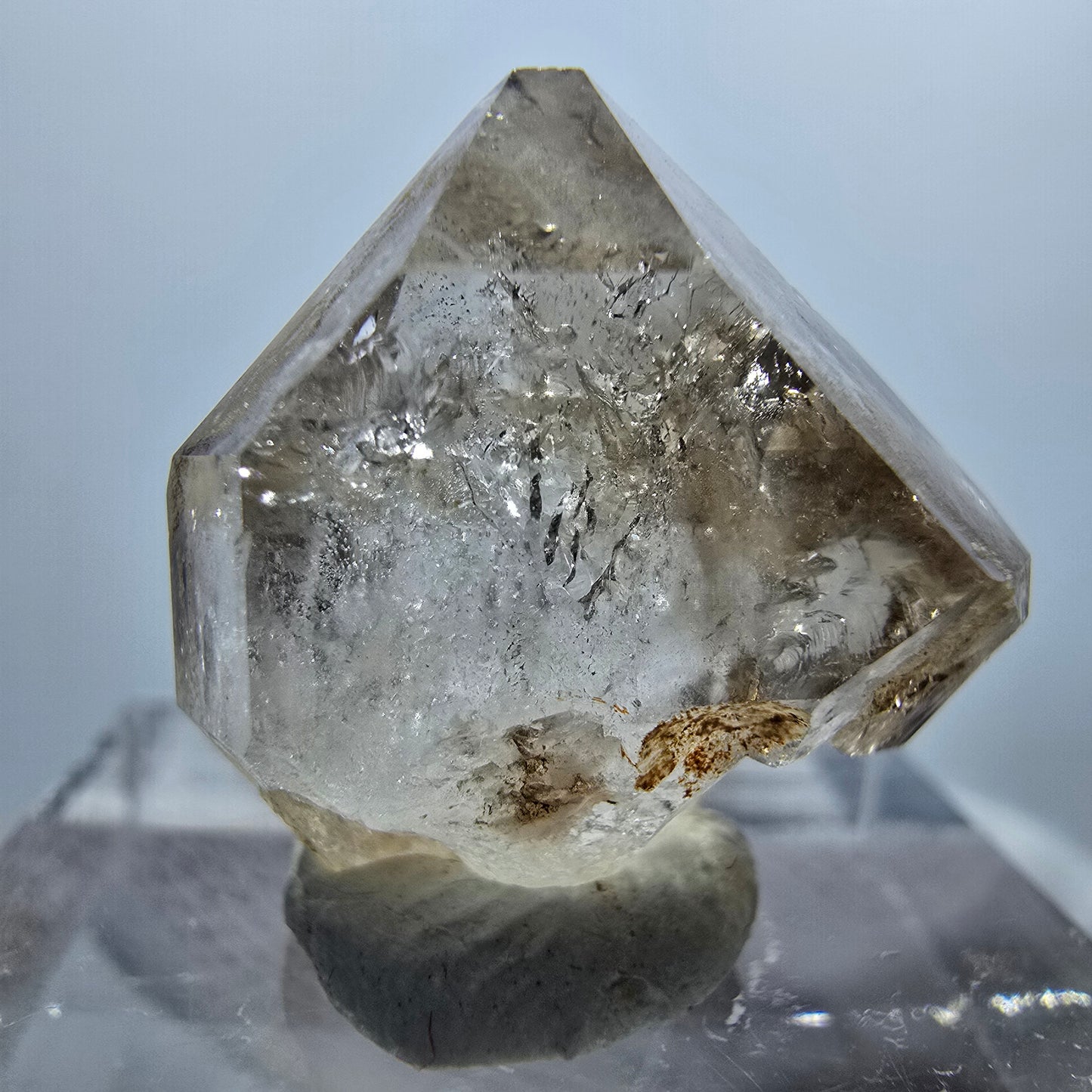 Enhydro Phantom Smoky Quartz Scepter, 1x Bubble Goboboseb, Namibia 17*17*11mm