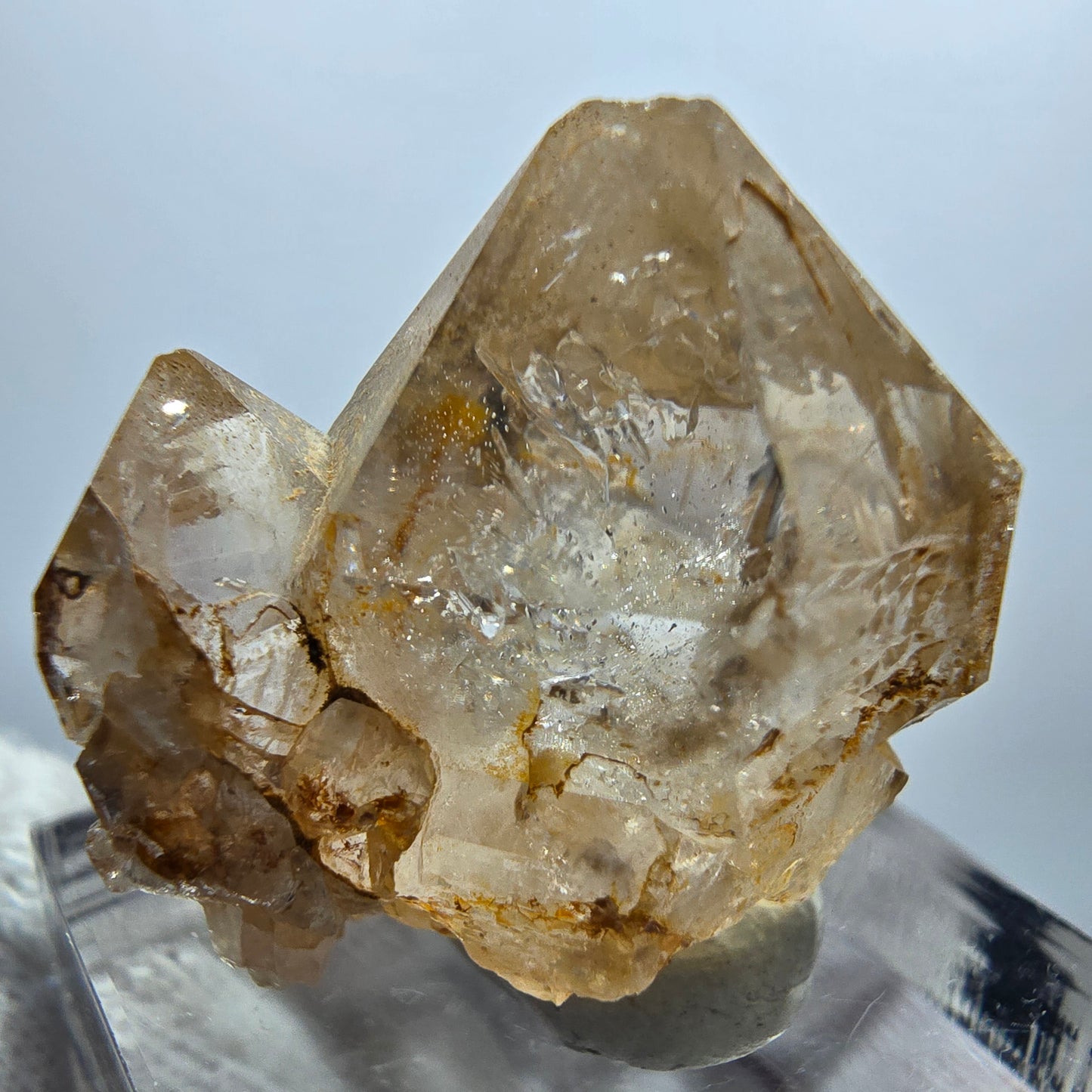 Enhydro Phantom Smoky Quartz Scepter, 1x Bubble Goboboseb, Namibia 25*24*17mm