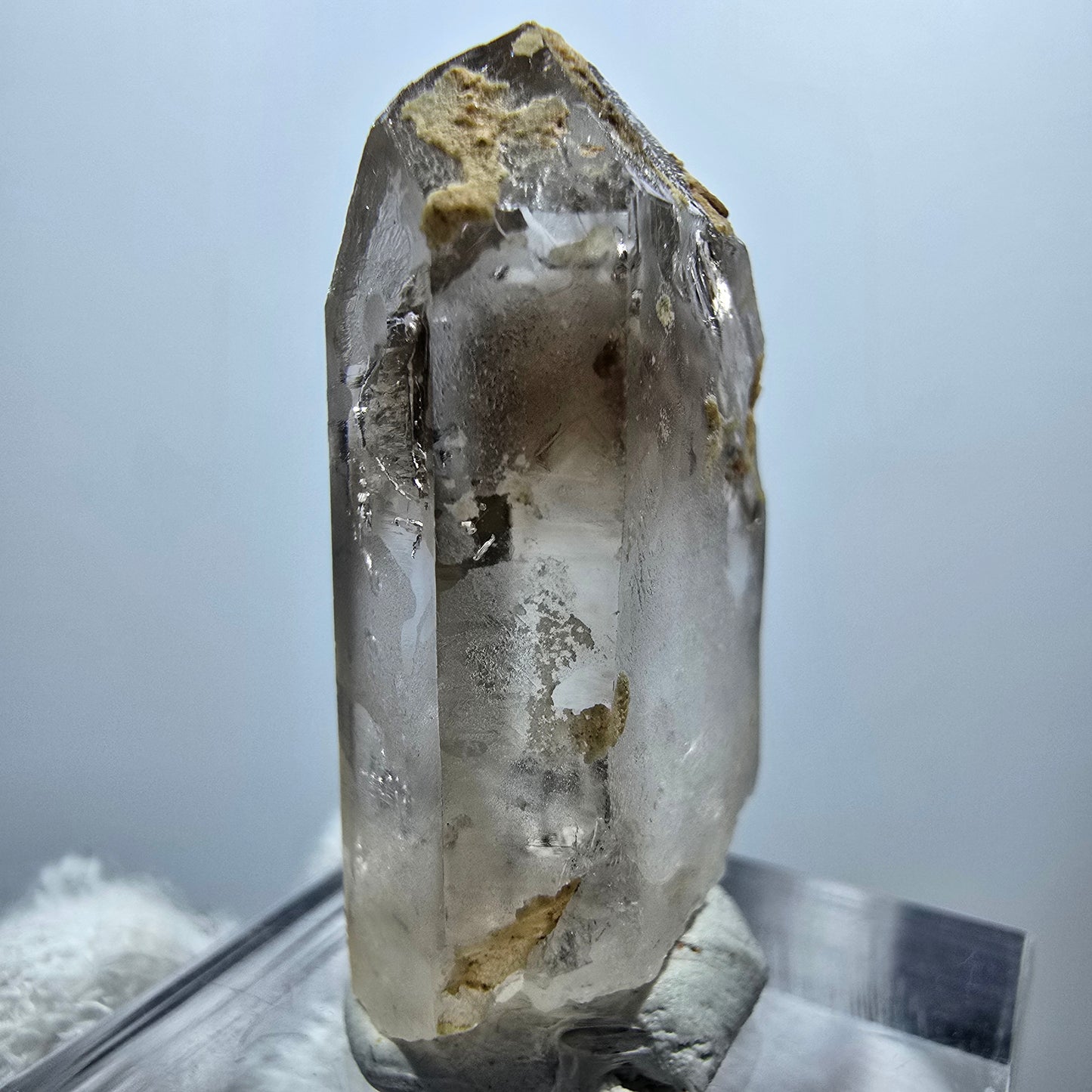 Enhydro Phantom Smoky Quartz Point, 1x Bubble Goboboseb, Namibia 33*19*10mm