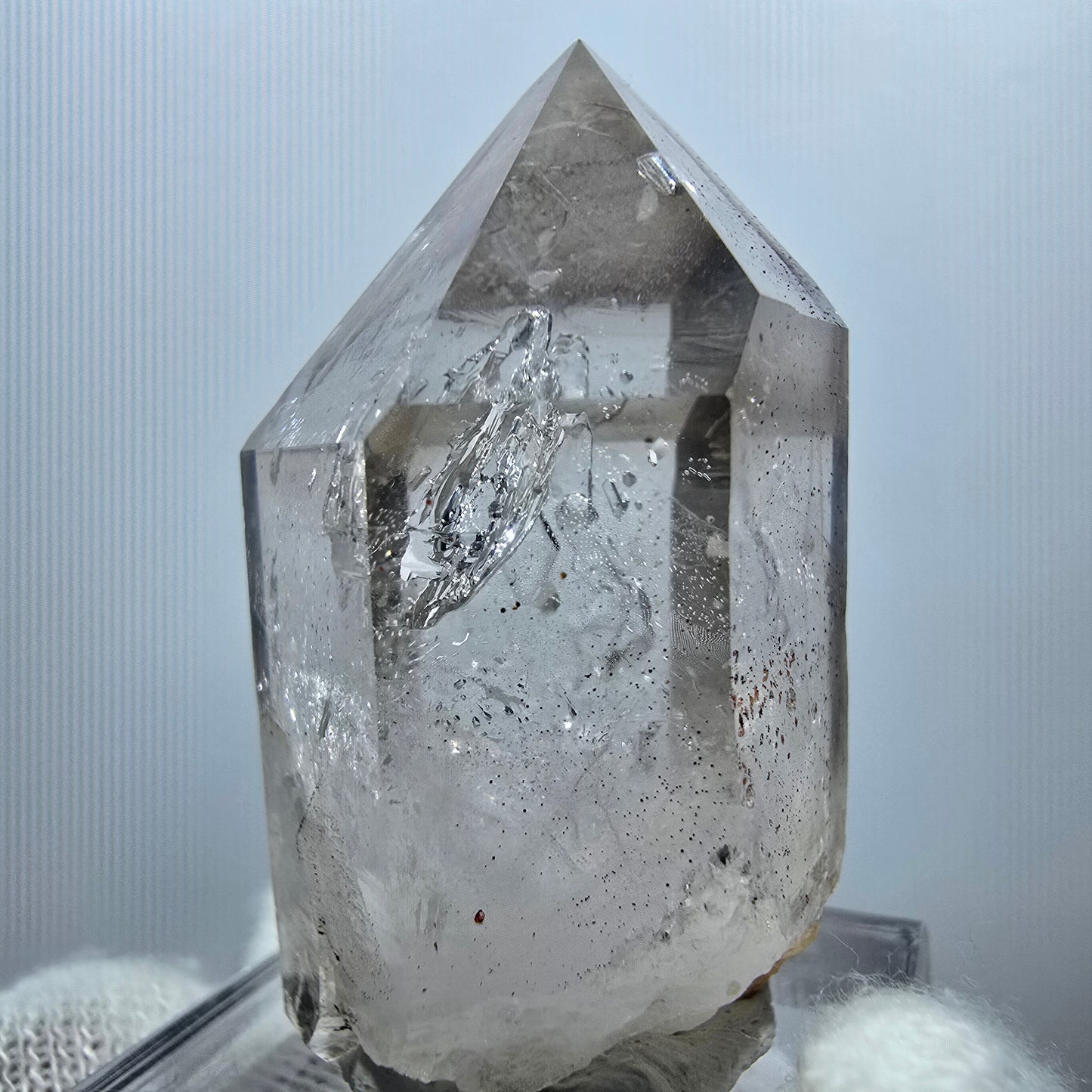 Clear Phantom Smoky Quartz Scepter Point Goboboseb, Namibia 40*23*24mm
