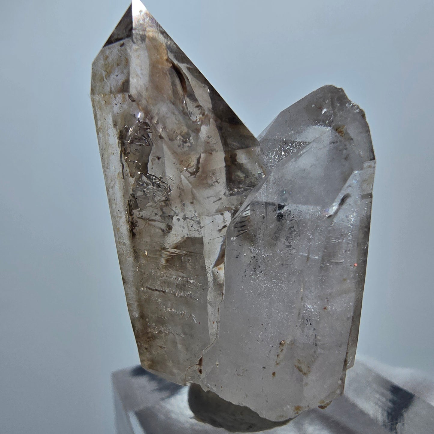 Quartz fumé fantôme transparent DT Scepter Point Goboboseb, Namibie 43 x 23 x 21 mm