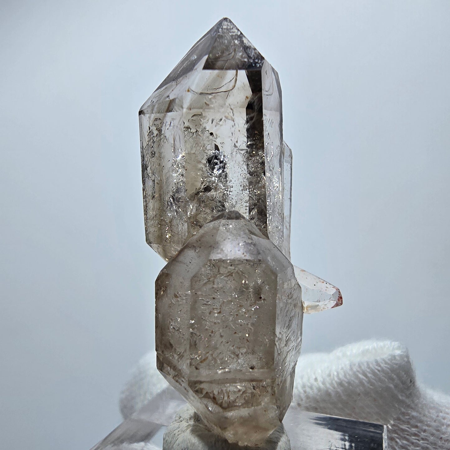 Quartz fumé fantôme transparent DT Scepter Point Goboboseb, Namibie 42 x 18 x 14 mm