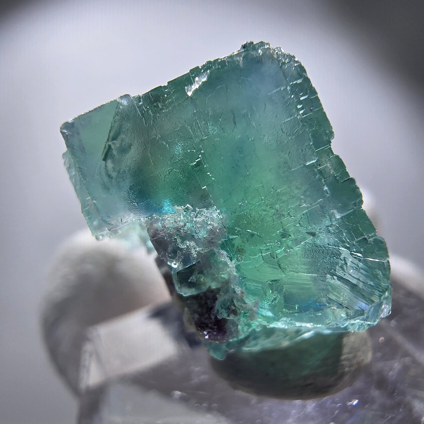 Rare spécimen de cube de fluorite fantôme, vert Okorusu, Namibie 24 x 23 x 17 mm