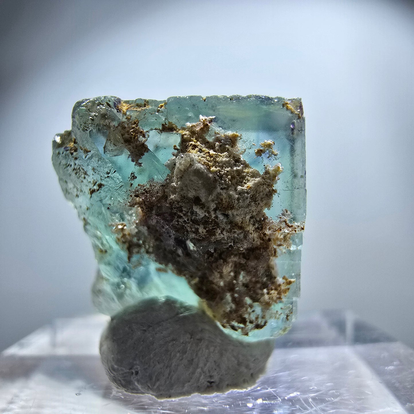 Rare spécimen de cube de fluorite fantôme, vert Okorusu, Namibie 18 x 17 x 13 mm