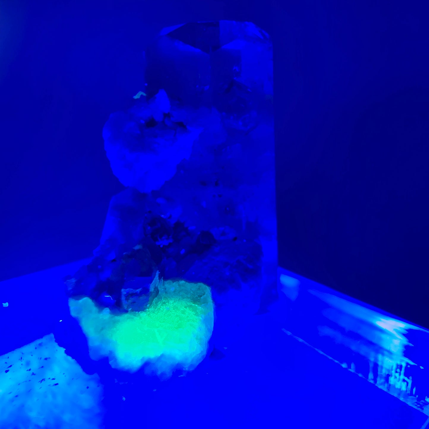 Seltener Aquamarin X mit Hyalit, Orthoklas Erongo, Namibia 20*17*11mm