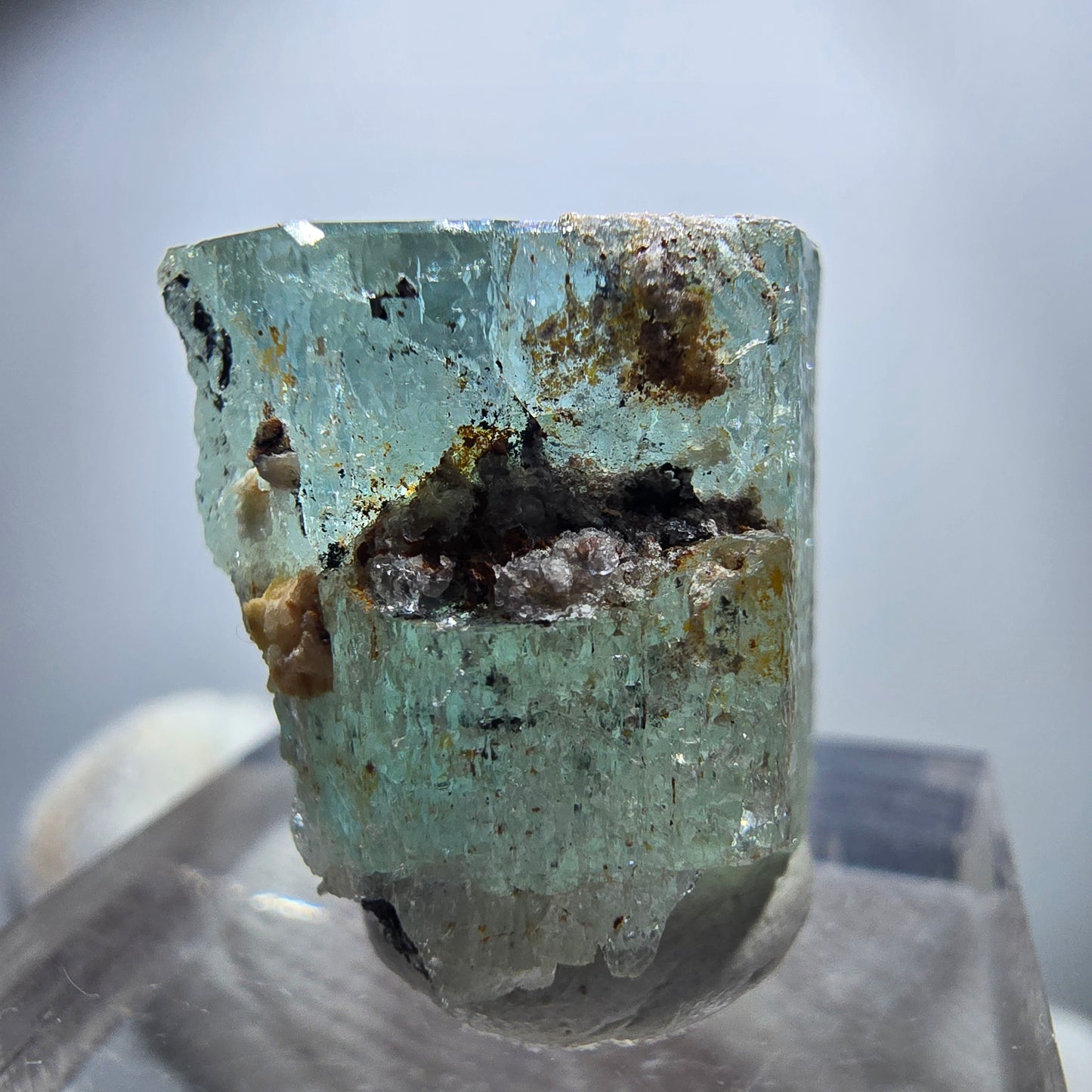 Seltener Aquamarin X mit Hyalit Erongo, Namibia 20*18*16mm