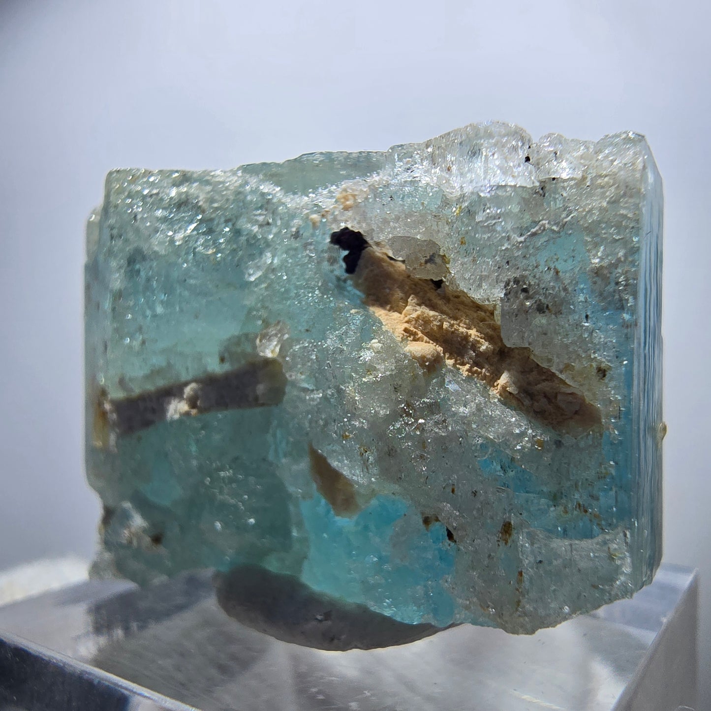 Seltener Aquamarin X mit Hyalit Erongo, Namibia 31*24*21mm