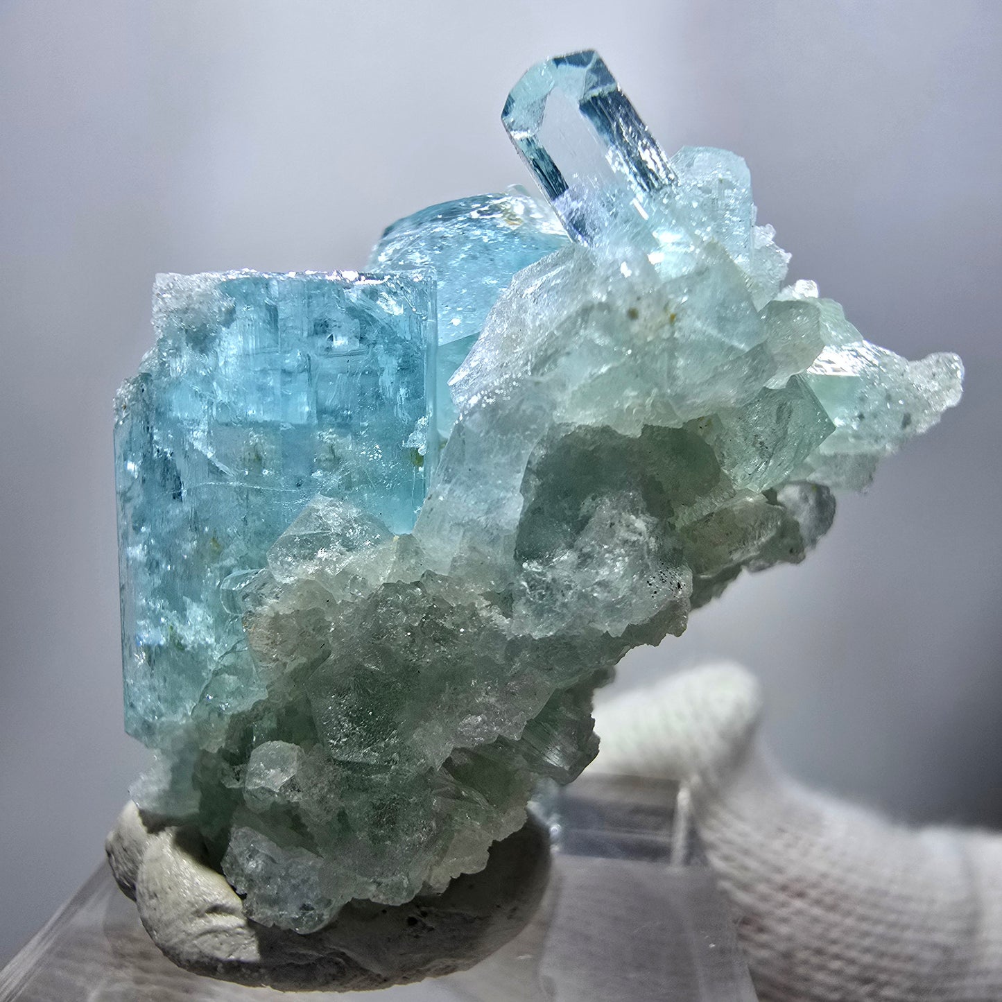 Seltene Aquamarin XX Stufe blau Erongo, Namibia 41*36*25mm