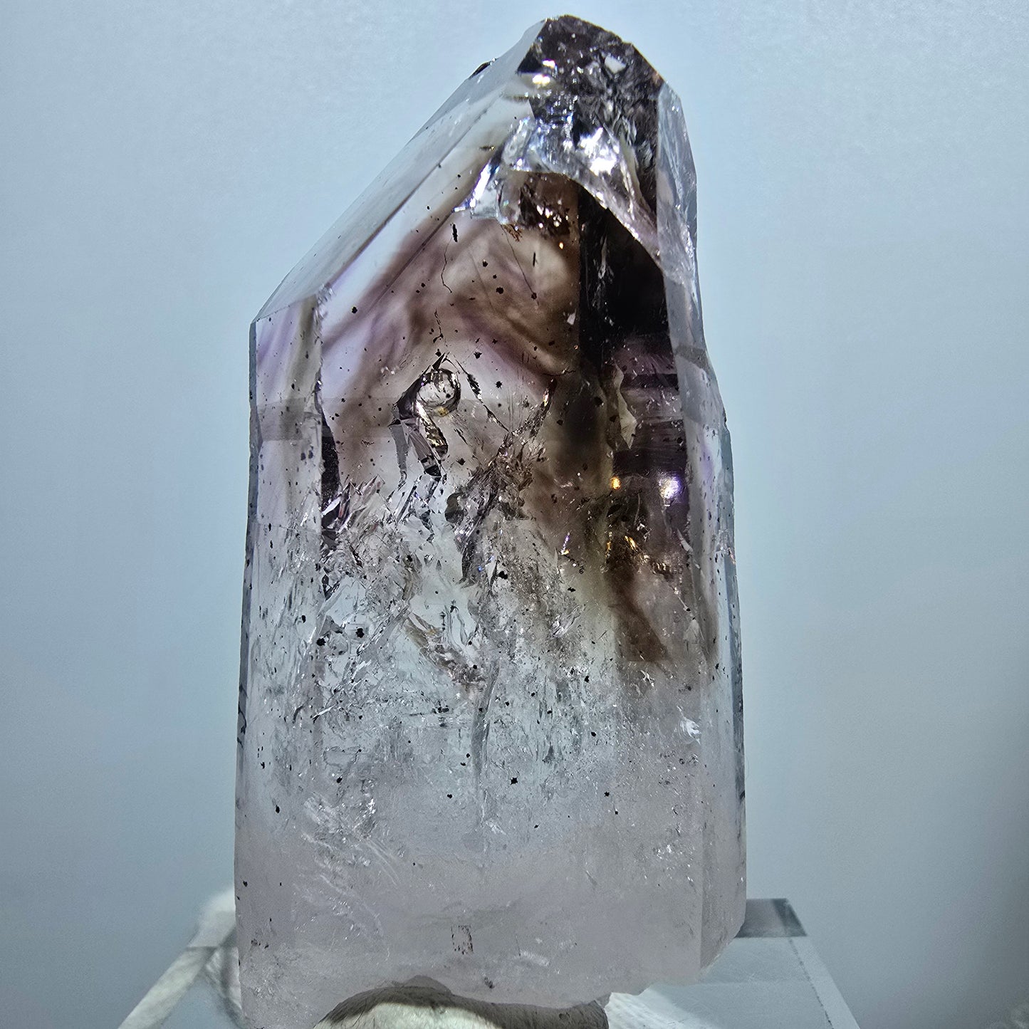 Hématite améthyste fantôme Enhydro, grosse bulle Streep Mine Gob Namibie 62*31*19mm
