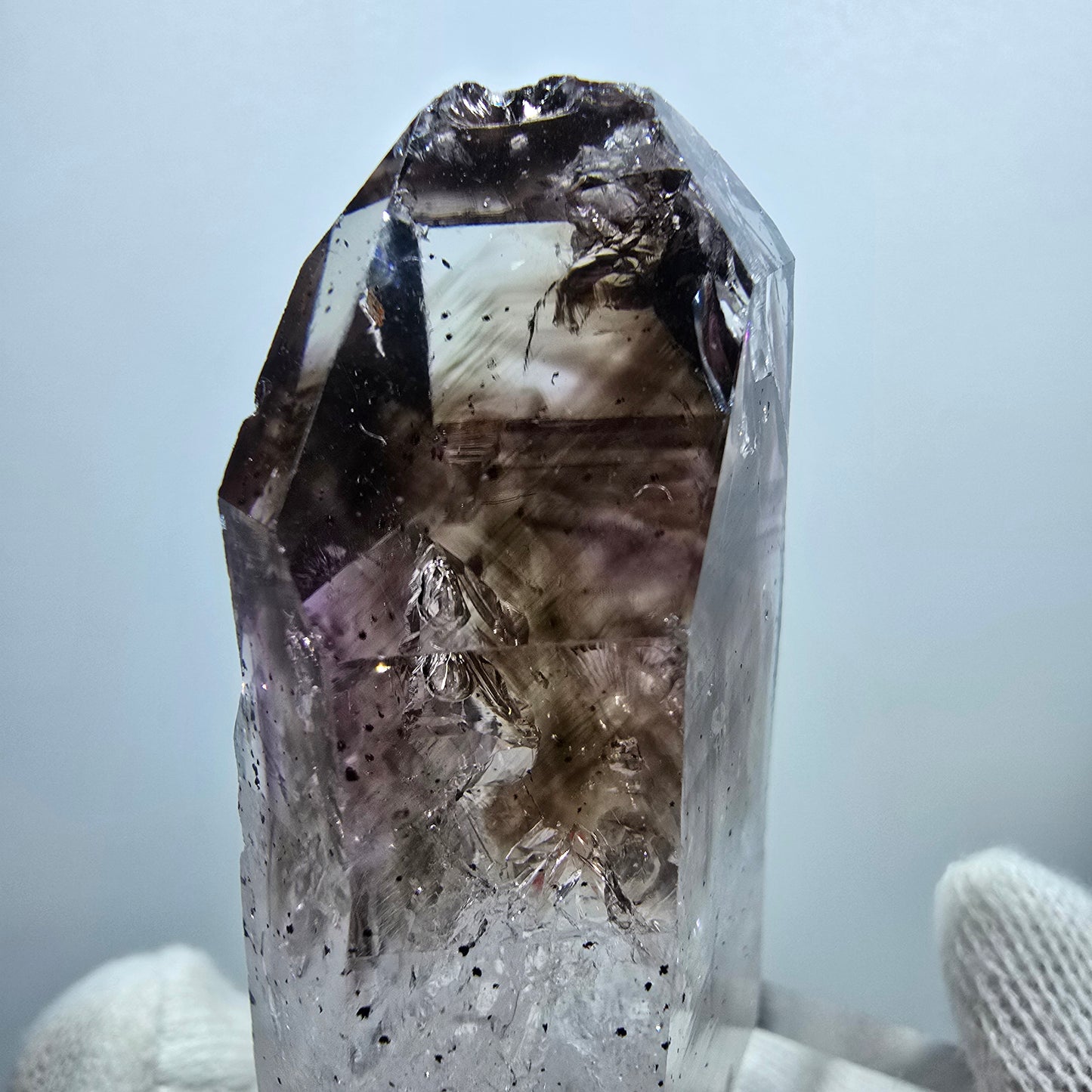 Hématite améthyste fantôme Enhydro, grosse bulle Streep Mine Gob Namibie 62*31*19mm