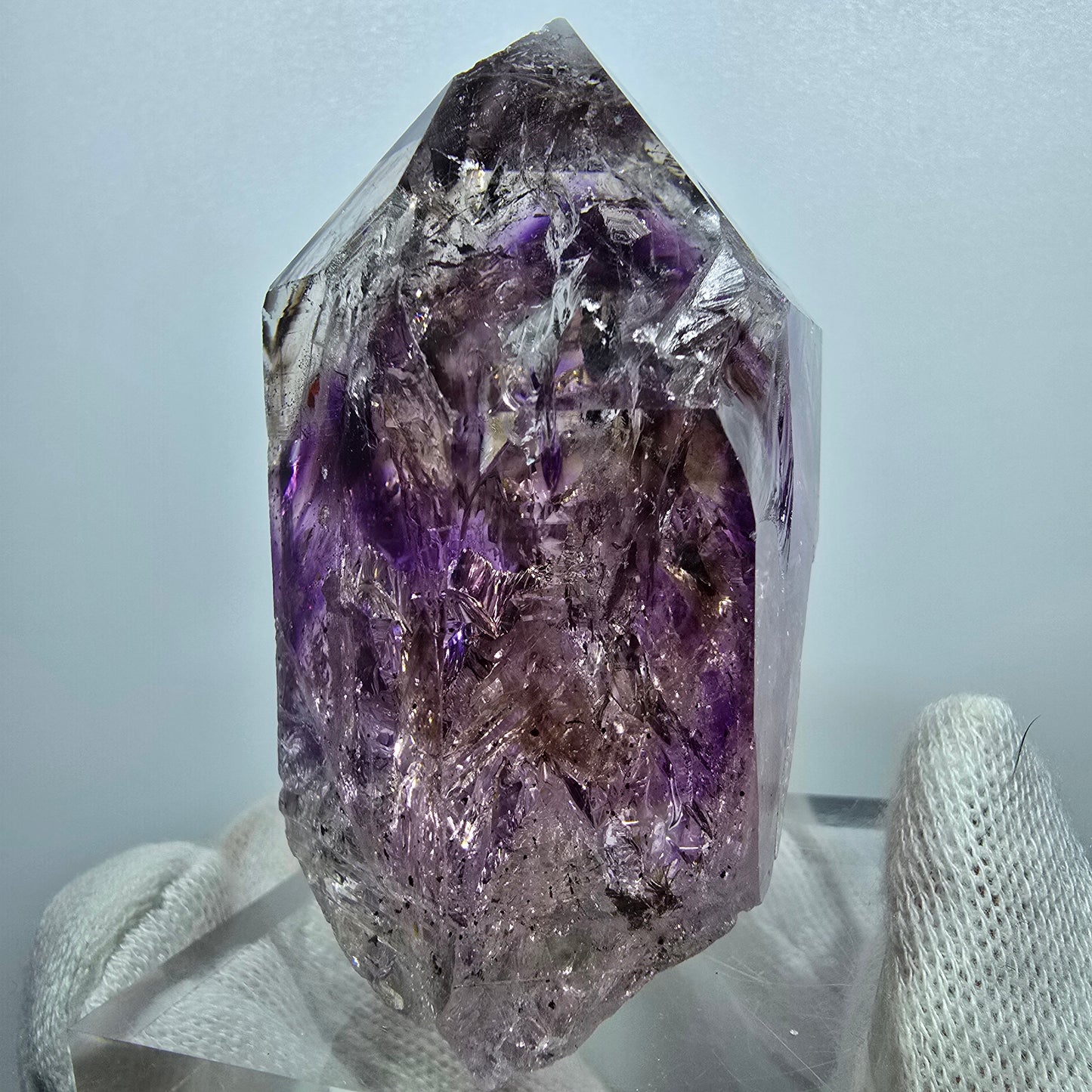Großer Phantom Amethyst mit Hämatit Streep Mine, Goboboseb, Namibia 63*44*33mm