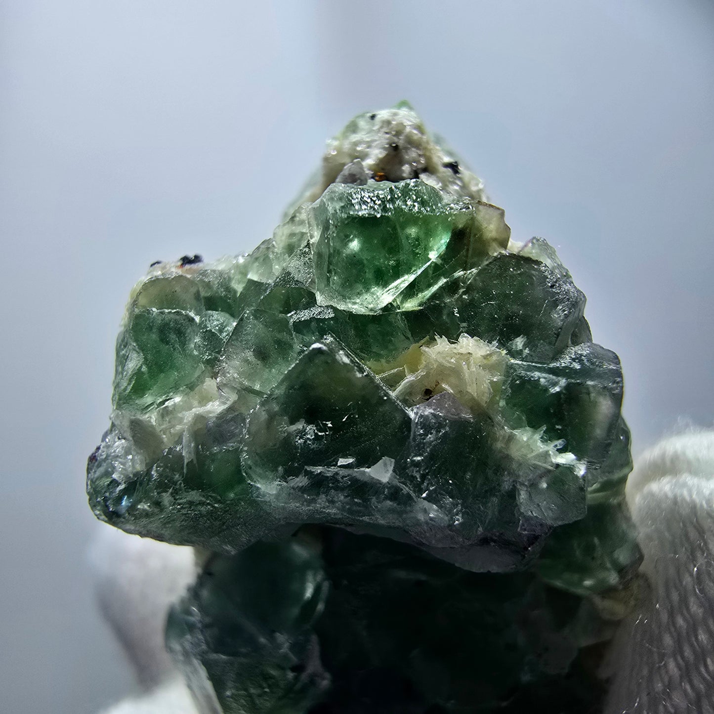 Phantom Fluorite Cube Muscovite Schorl Tourmaline Specimen Erongo, Namibia 45*23*24mm