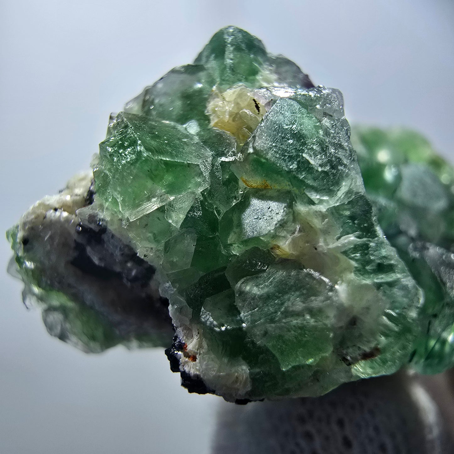 Phantom Fluorite Cube Muscovite Schorl Tourmaline Specimen Erongo, Namibia 45*23*24mm