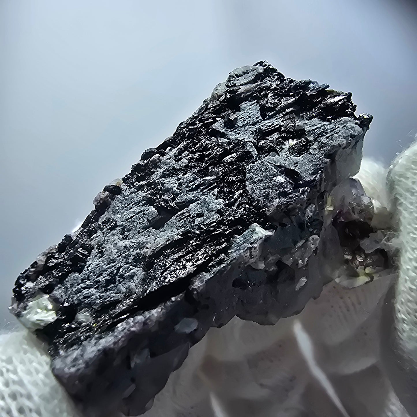 Colorful Phantom Fluorite Cubes, Hyalite, Schorl Tourmaline Erongo, Namibia 41*32*17mm