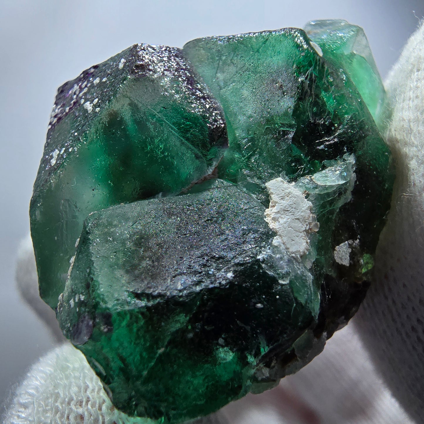 Clear Phantom Fluorite Cubes, Schorl Tourmaline Specimen Erongo, Namibia 44*37*32mm