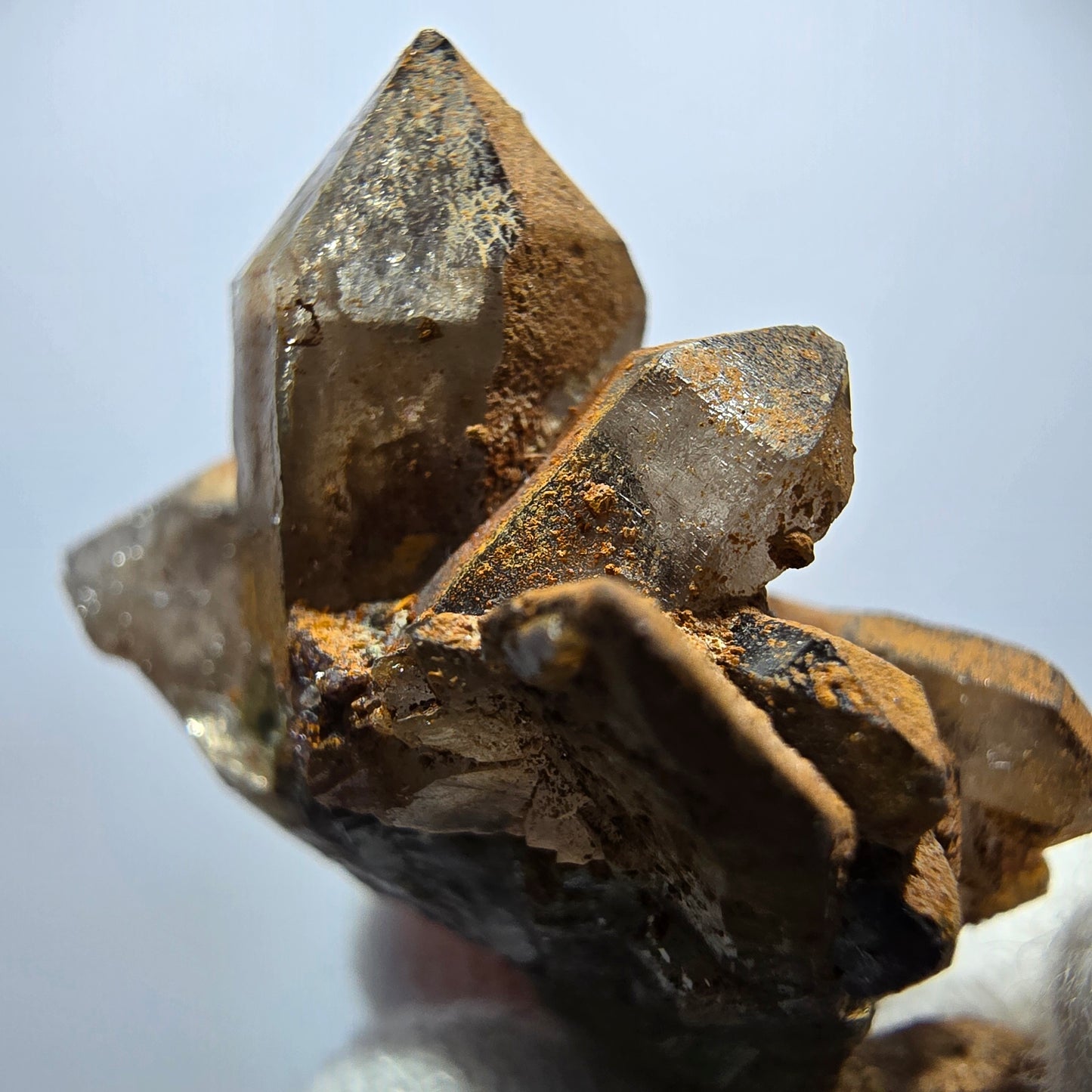 Phantom Fluorit Würfel, Eisen Rauchquarz DT Stufe Erongo, Namibia 48*32*16mm