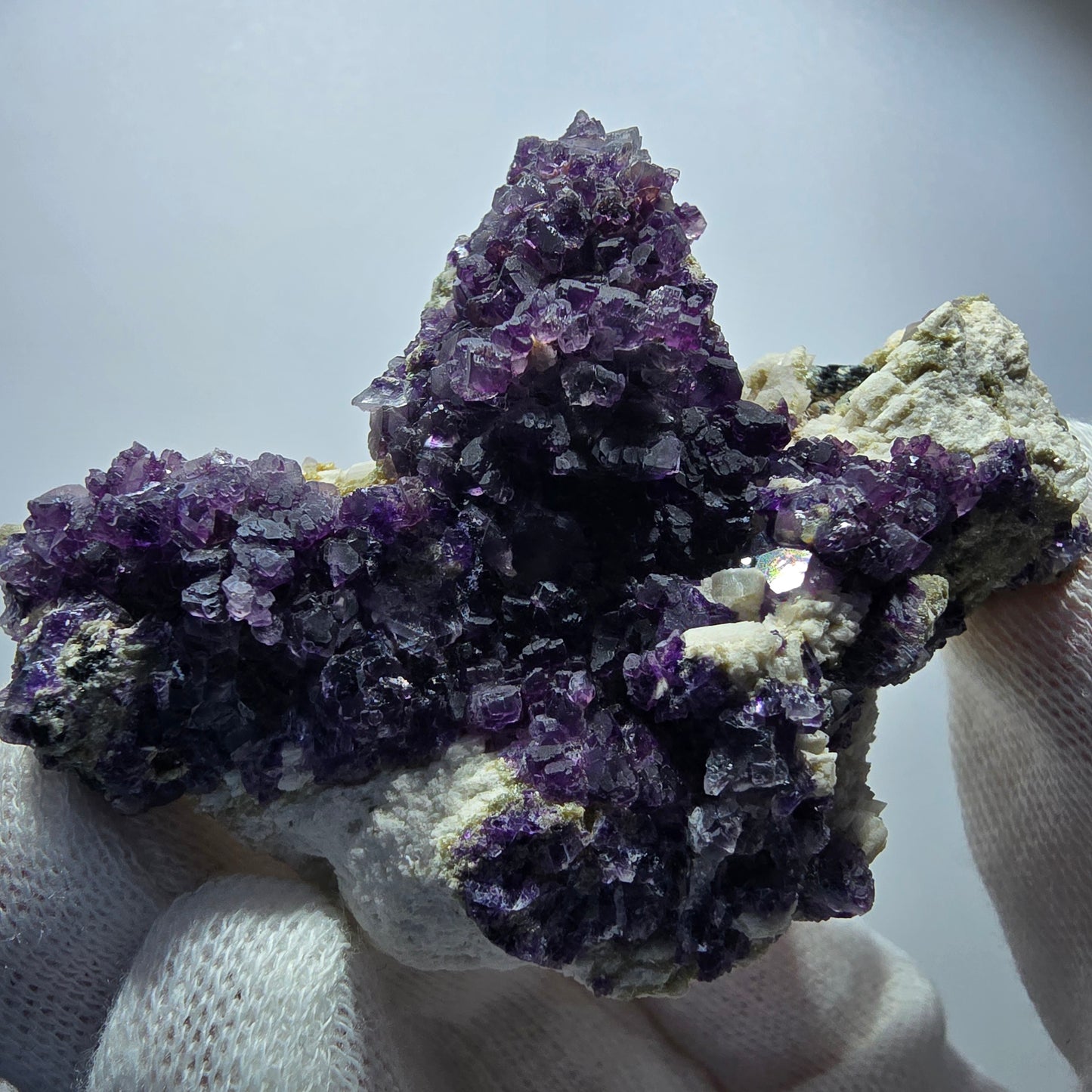 Phantom Fluorite Cube Muscovite Schorl Orthoclase Specimen Erongo Namibia 75*55*28mm