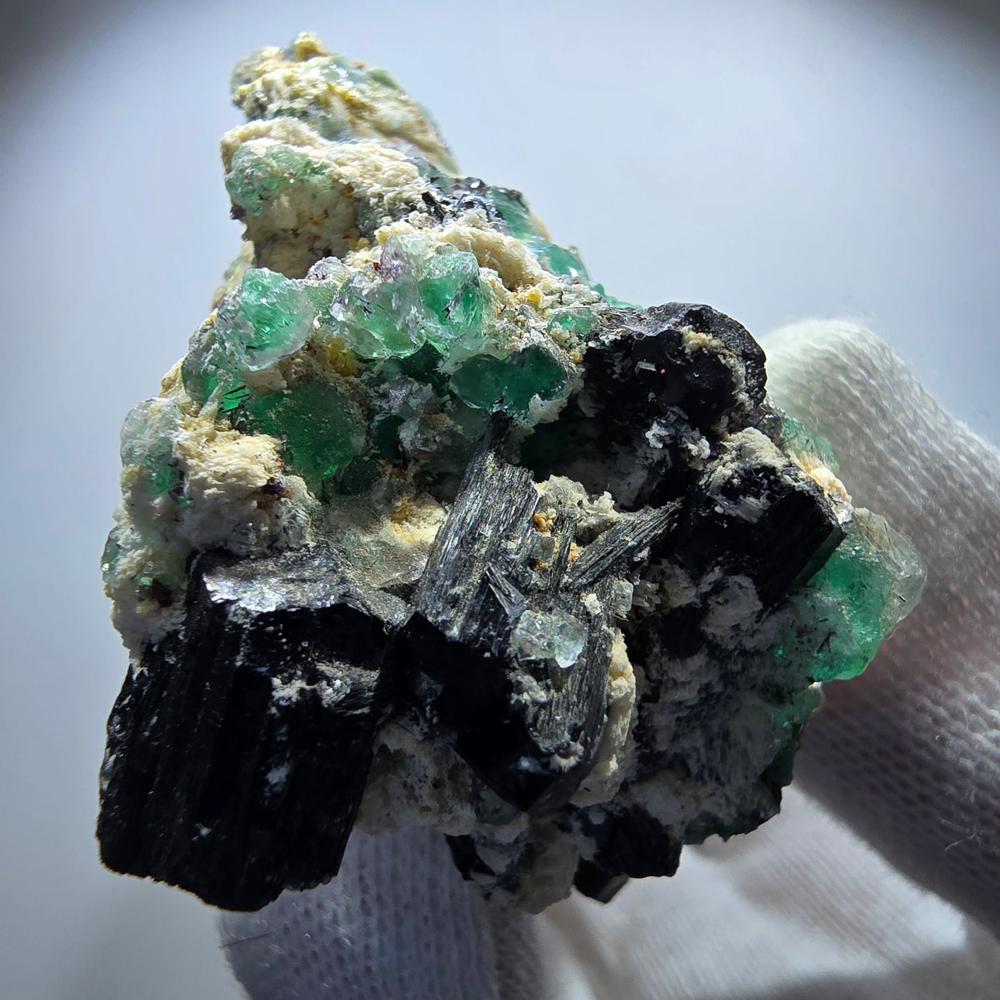 Phantom Fluorite Muscovite Schörl Tourmaline Orthoclase Erongo, Namibia 83*55*29mm