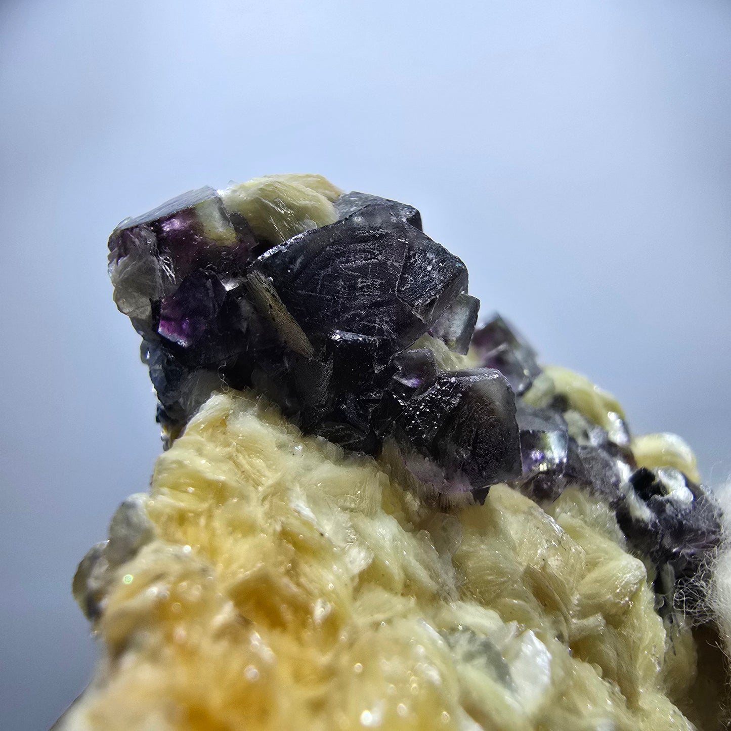 Colorful Phantom Fluorite Cubes Hyalite Muscovite Schorl Erongo, Namibia 67*55*35mm