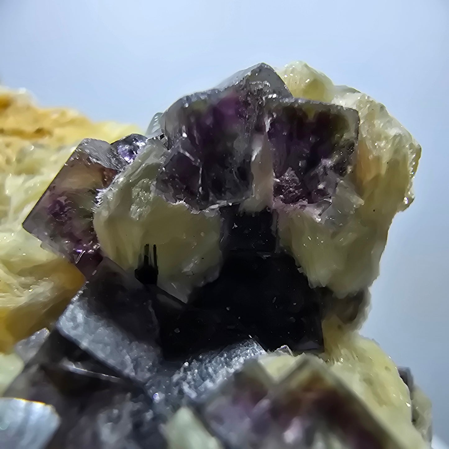 Colorful Phantom Fluorite Cubes Hyalite Muscovite Schorl Erongo, Namibia 67*55*35mm