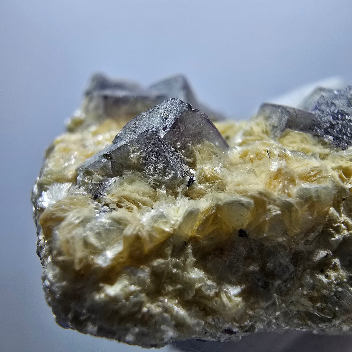 Colorful Phantom Fluorite Cubes Schorl Tourmaline Muscovite Erongo, Namibia 53*45*21mm
