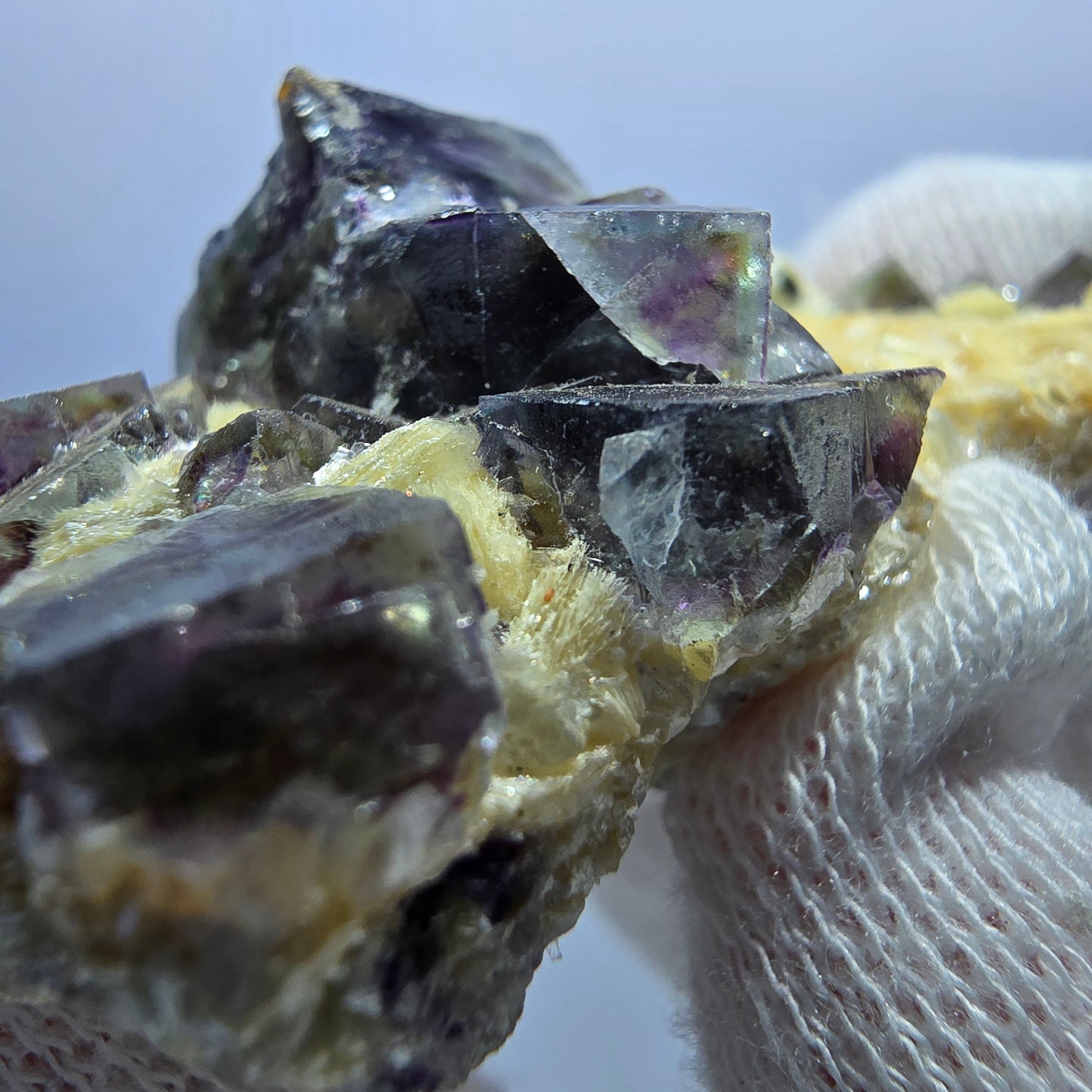 Colorful Phantom Fluorite Cubes Schorl Tourmaline Muscovite Erongo, Namibia 59*41*38mm