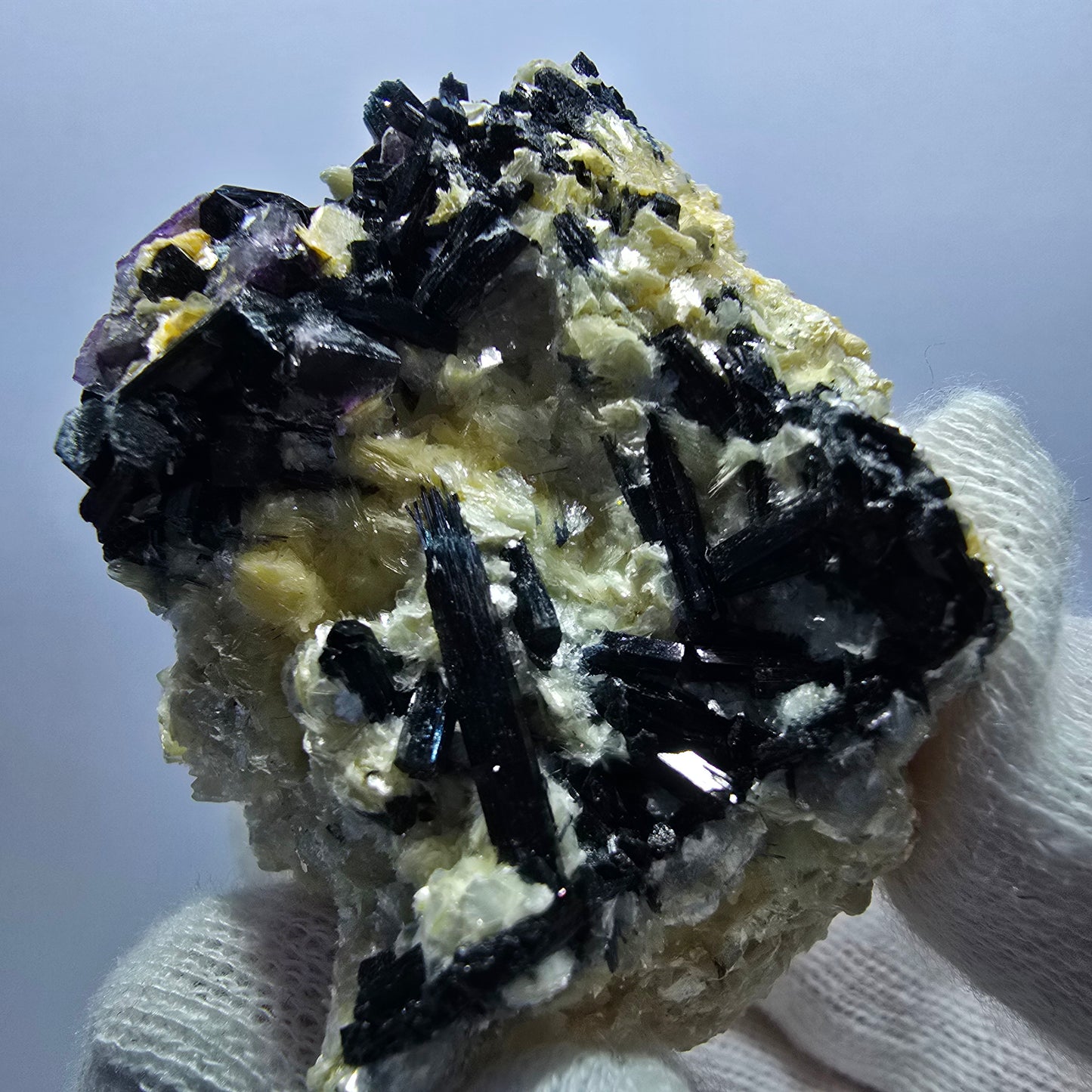 Colorful Phantom Fluorite Cubes Schorl Tourmaline Muscovite Erongo, Namibia 60*52*41mm